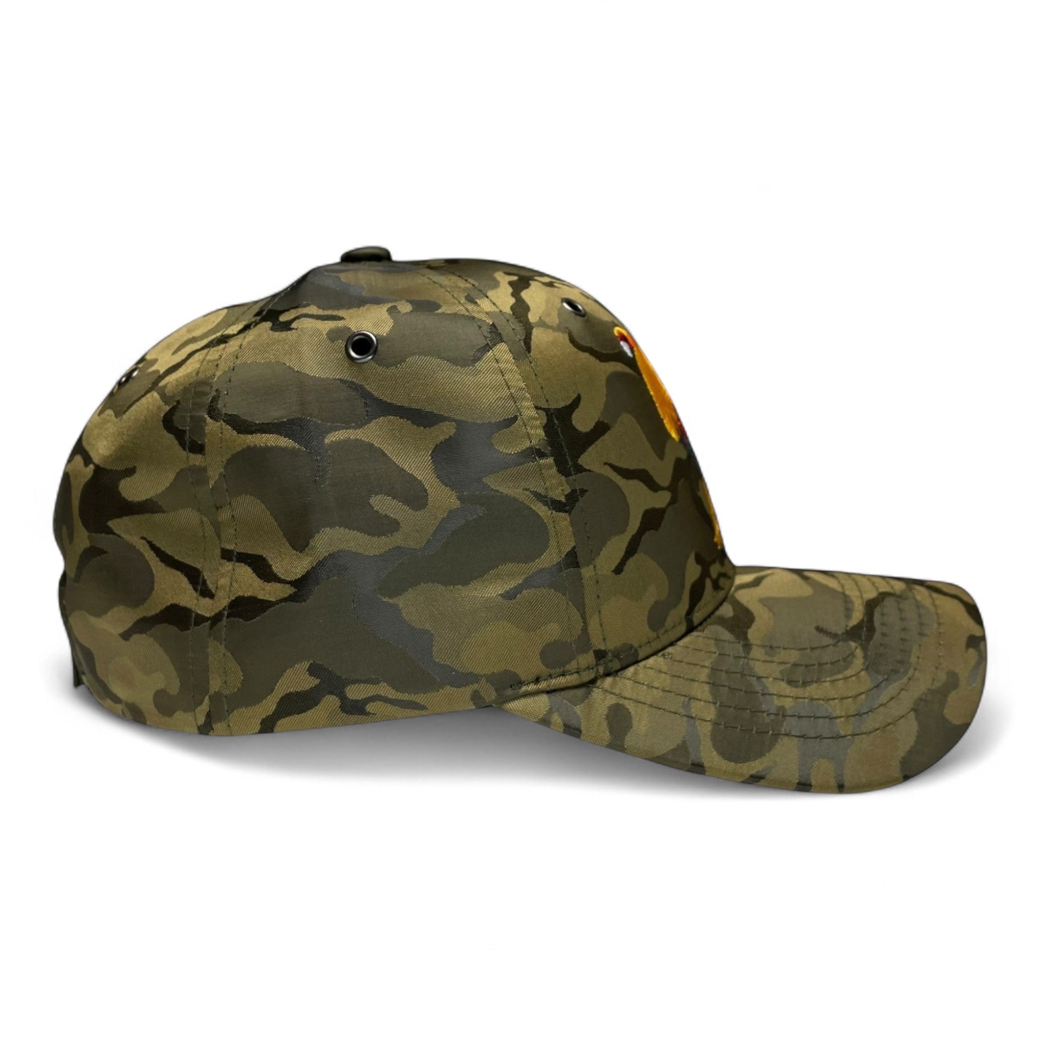 Rooster Embroidered Baseball Cap Olive Camo Western Pack of 2