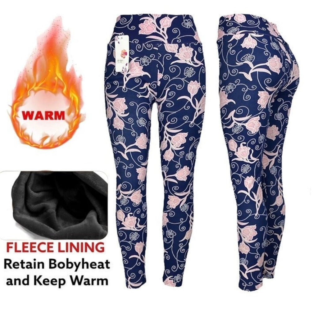 Women's High Waist Thermal Fleece Lined Leggings