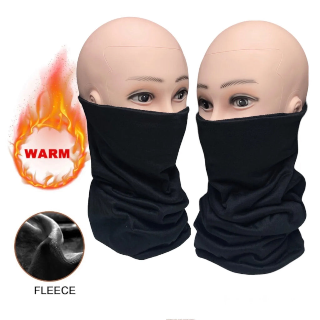 Black Winter Thermal Face Mask Cover, Warm Neck Gaiter Balaclava Unisex