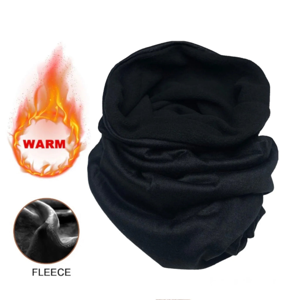 Black Winter Thermal Face Mask Cover, Warm Neck Gaiter Balaclava Unisex