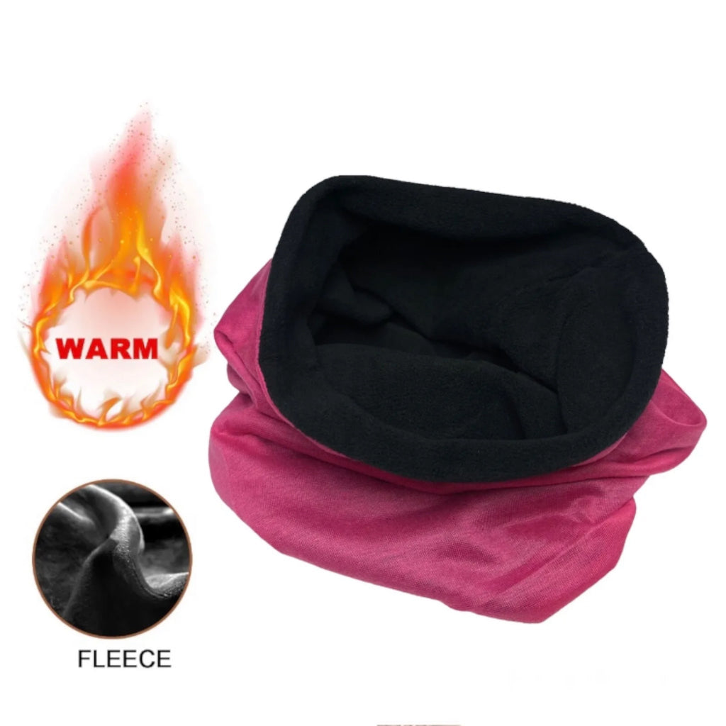 Pink Winter Thermal Face Mask, Warm Neck Gaiter Balaclava Unisex