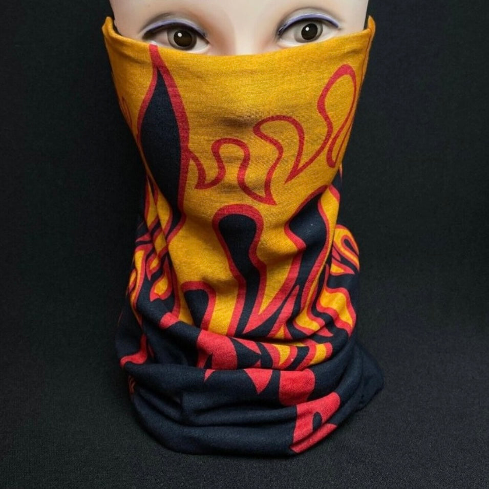 Flame Design Winter Thermal Face Mask, Warm Neck Gaiter Balaclava Unisex