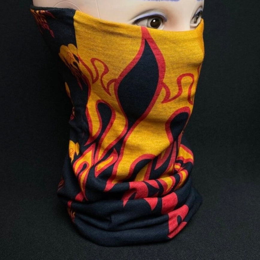 Flame Design Winter Thermal Face Mask, Warm Neck Gaiter Balaclava Unisex