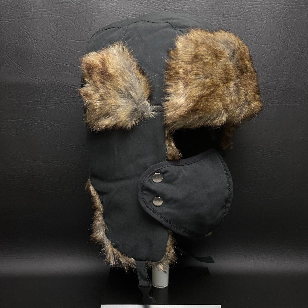 Winter Fur Ear Flap Hat Trapper Chic Russian Trooper Ski Cap Face Mask