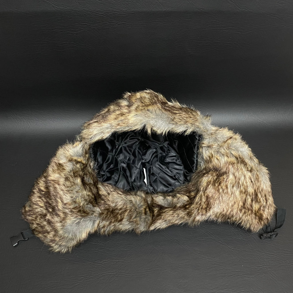 Winter Fur Ear Flap Hat Trapper Chic Russian Trooper Ski Cap Face Mask