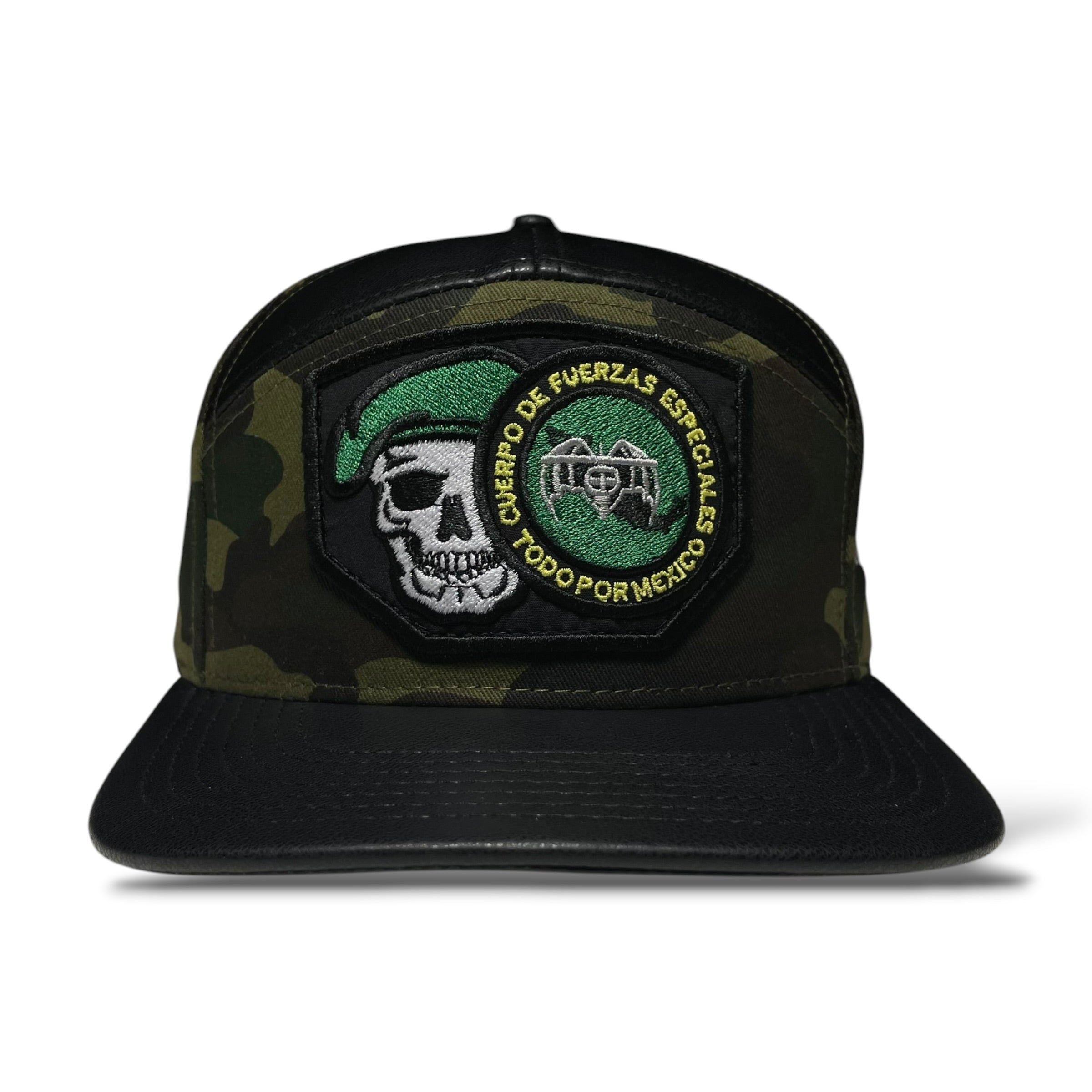 Gorra Snapback Camo GAFES México Fuerzas Especiales Parche Bordado Visera PU