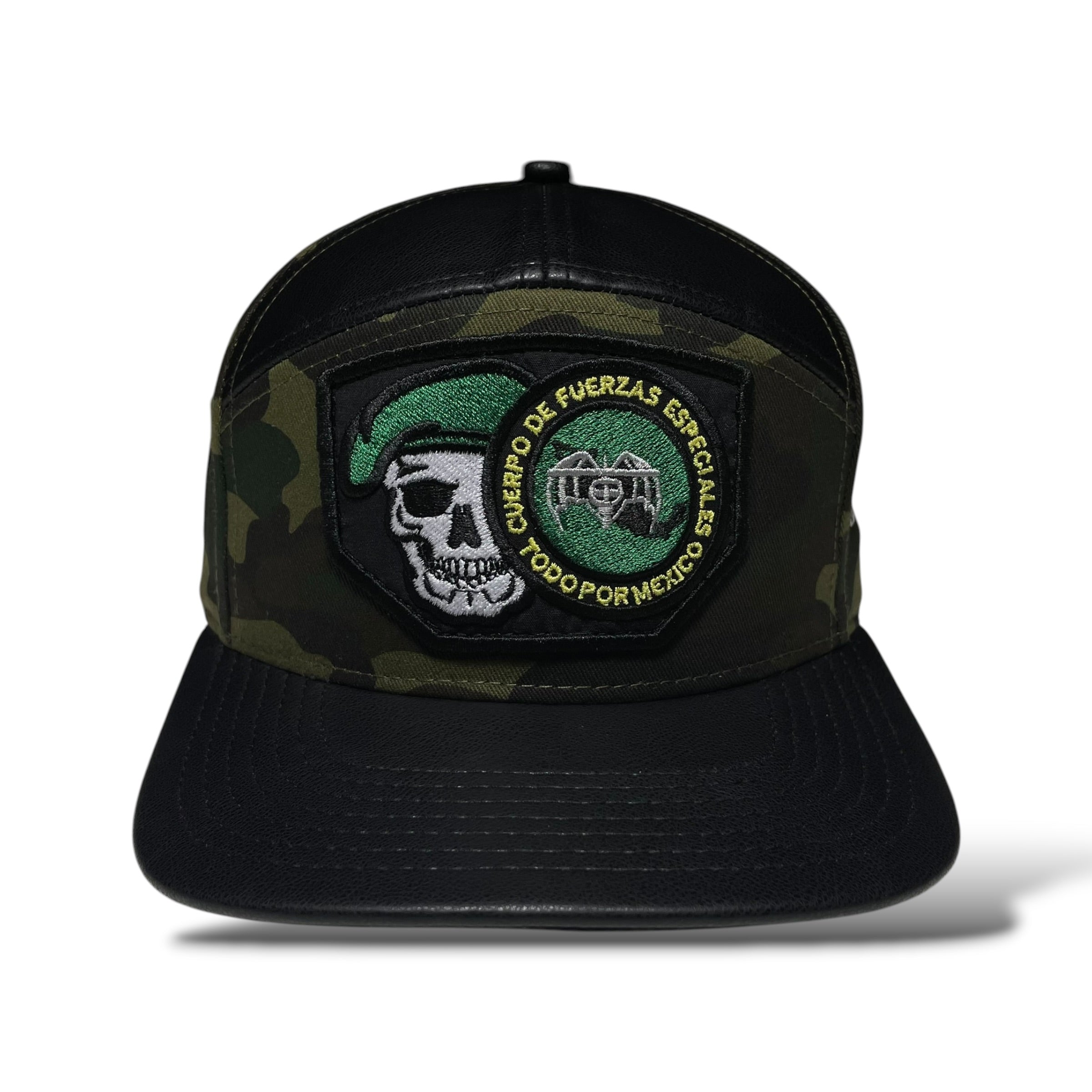 Gorra Snapback Camo GAFES México Fuerzas Especiales Parche Bordado Visera PU