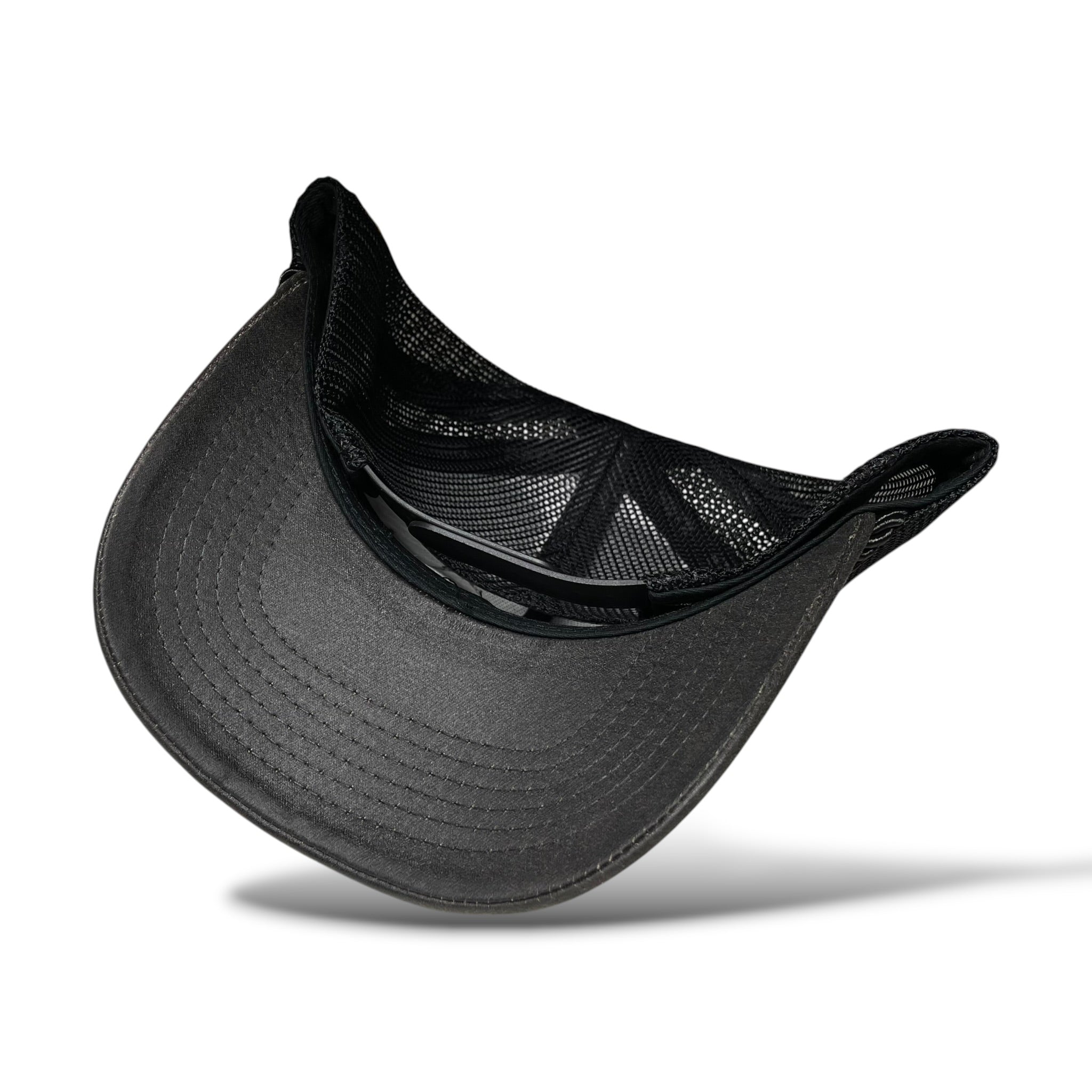 Western Cowboy Horse Patch Black Mesh Back Trucker Hat