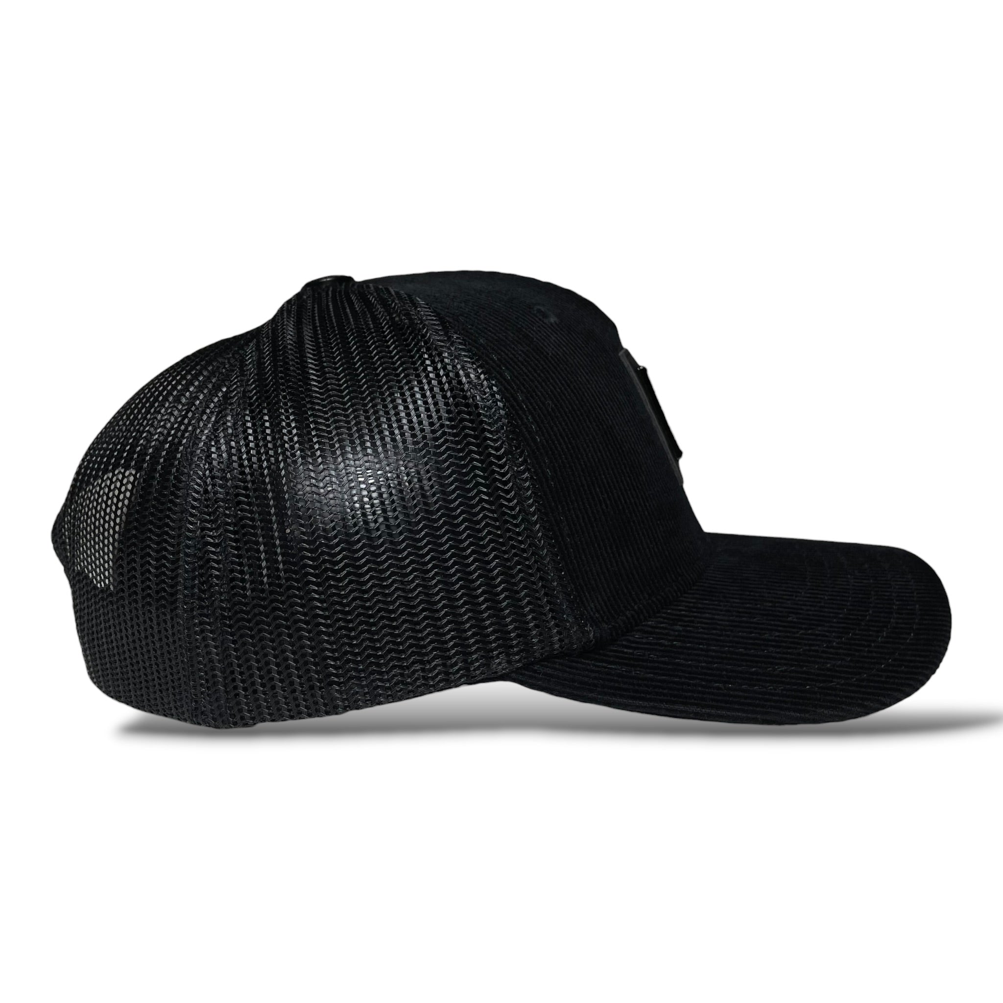 Horse & Ride Free Emblem Black Corduroy Western Baseball Cap