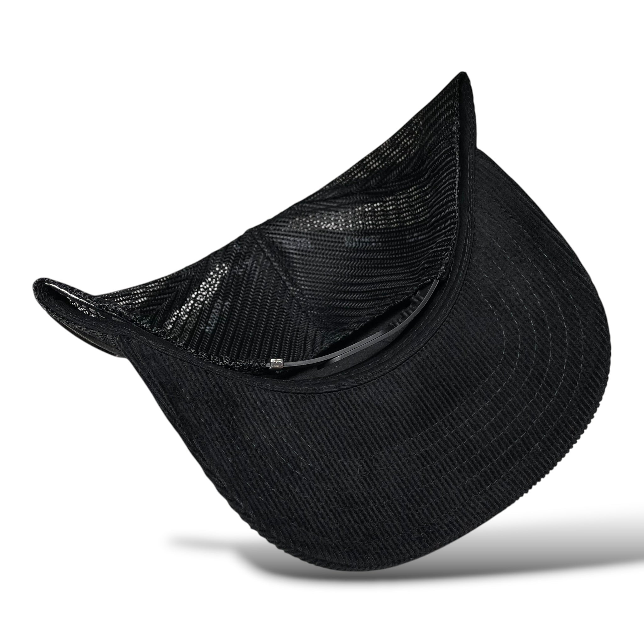 Horse & Ride Free Emblem Black Corduroy Western Baseball Cap