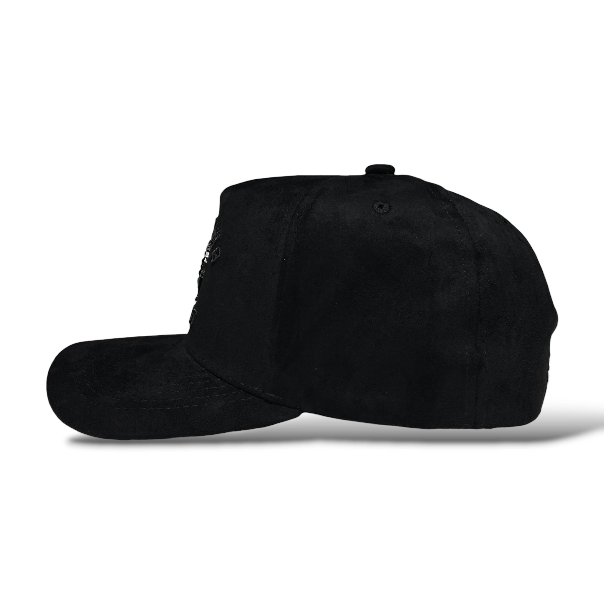Rooster Emblem Suede Baseball Hat with Fighting Spirit Embroidery