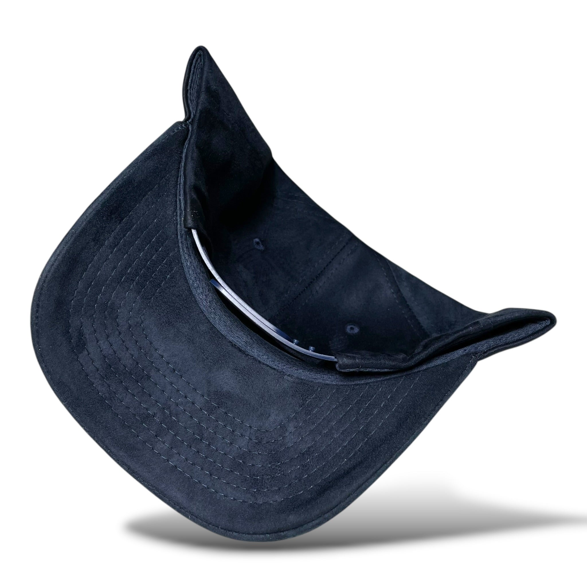 Rooster Emblem Suede Baseball Hat with Fighting Spirit Embroidery Curved Brim