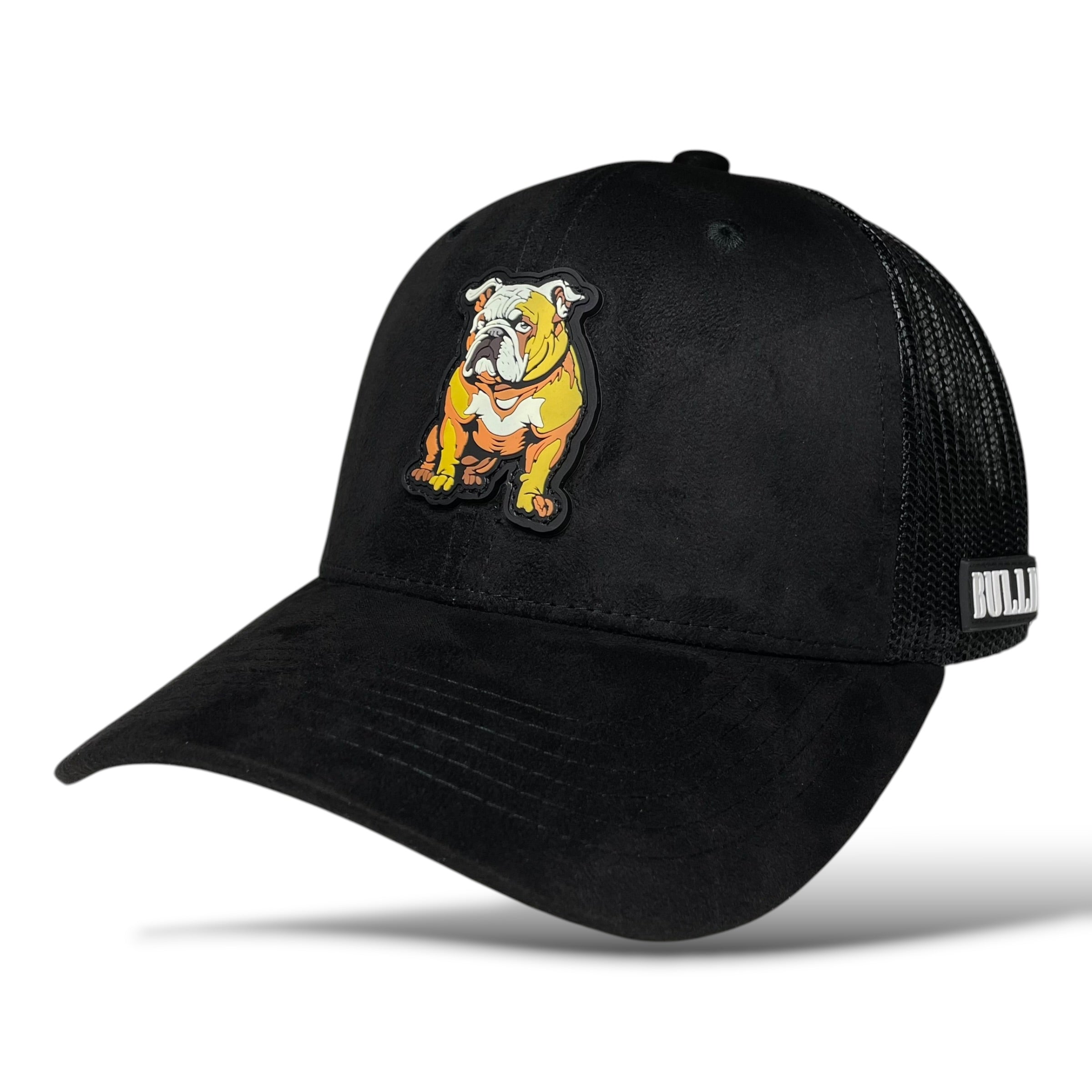 Bulldog Rubber Patch Baseball Snapback Hat with Mesh Back