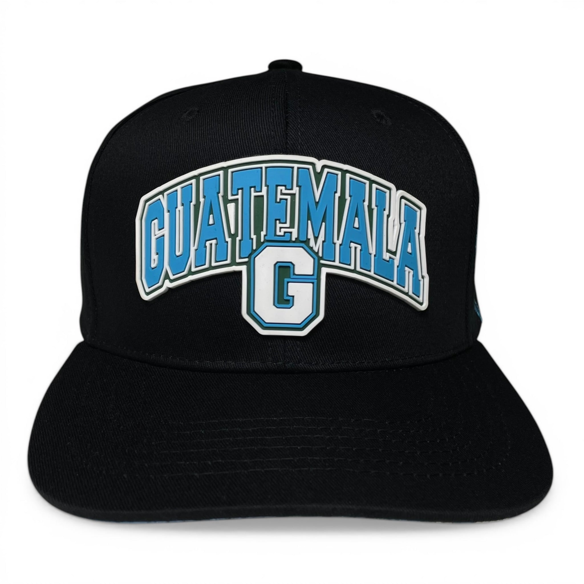 Guatemala 3D Rubber Patch Black Snapback Baseball Cap