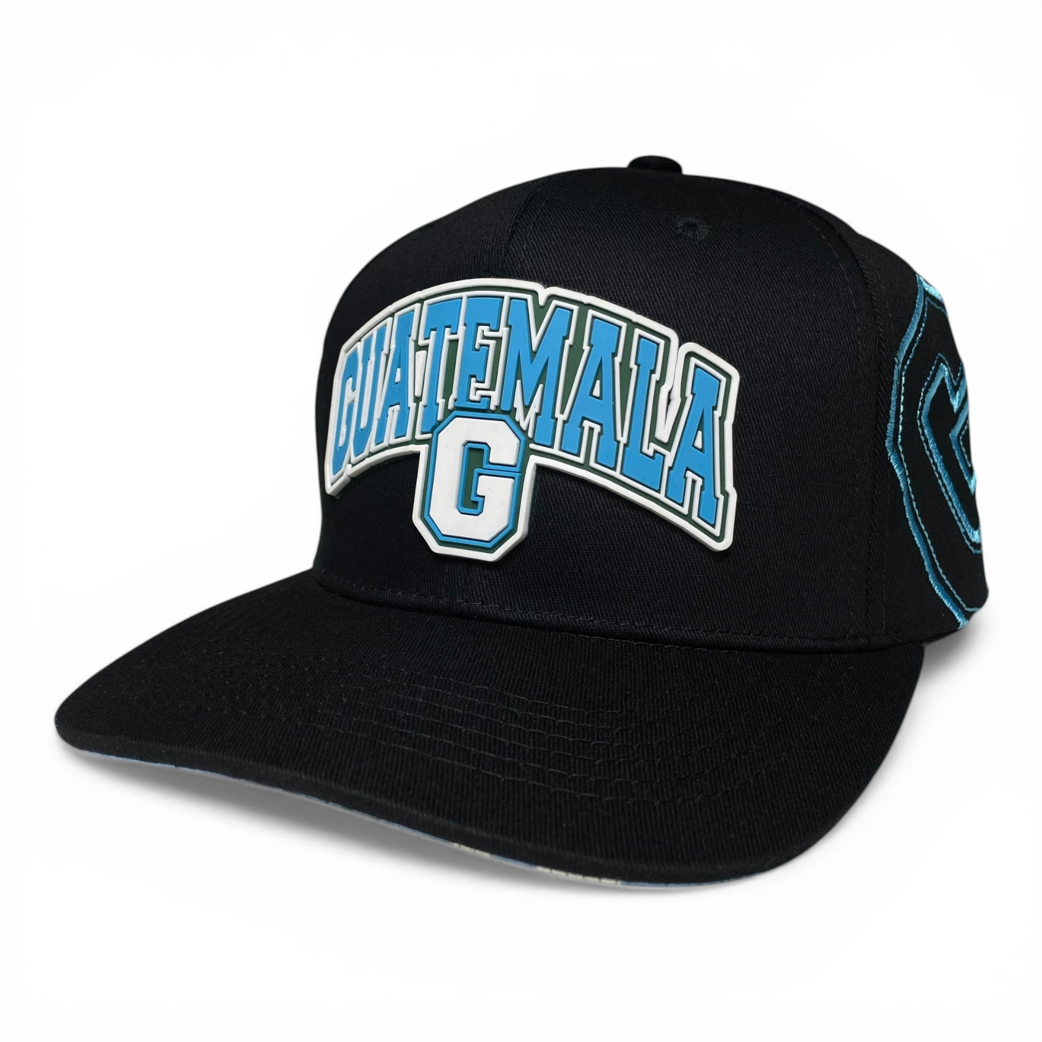 Guatemala 3D Rubber Patch Black Snapback Baseball Cap