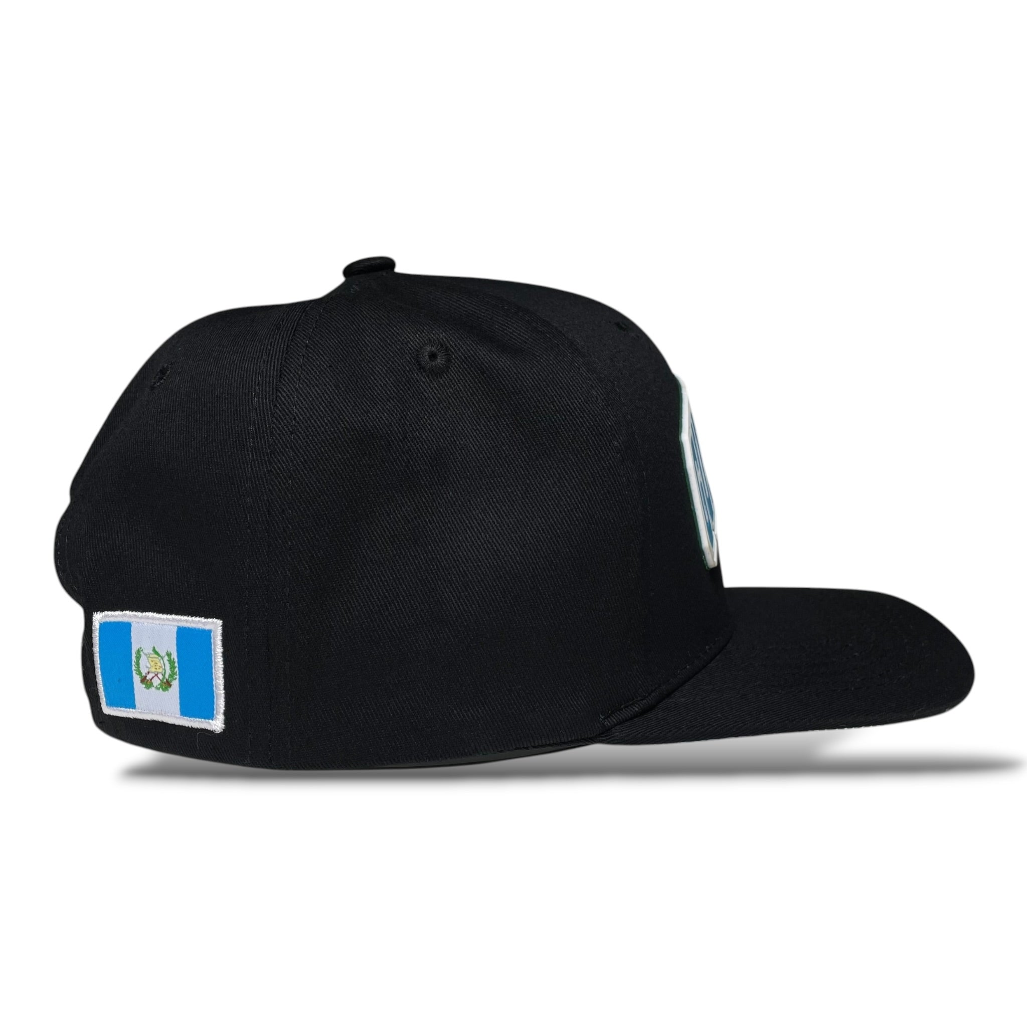 Guatemala 3D Rubber Patch Black Snapback Baseball Cap
