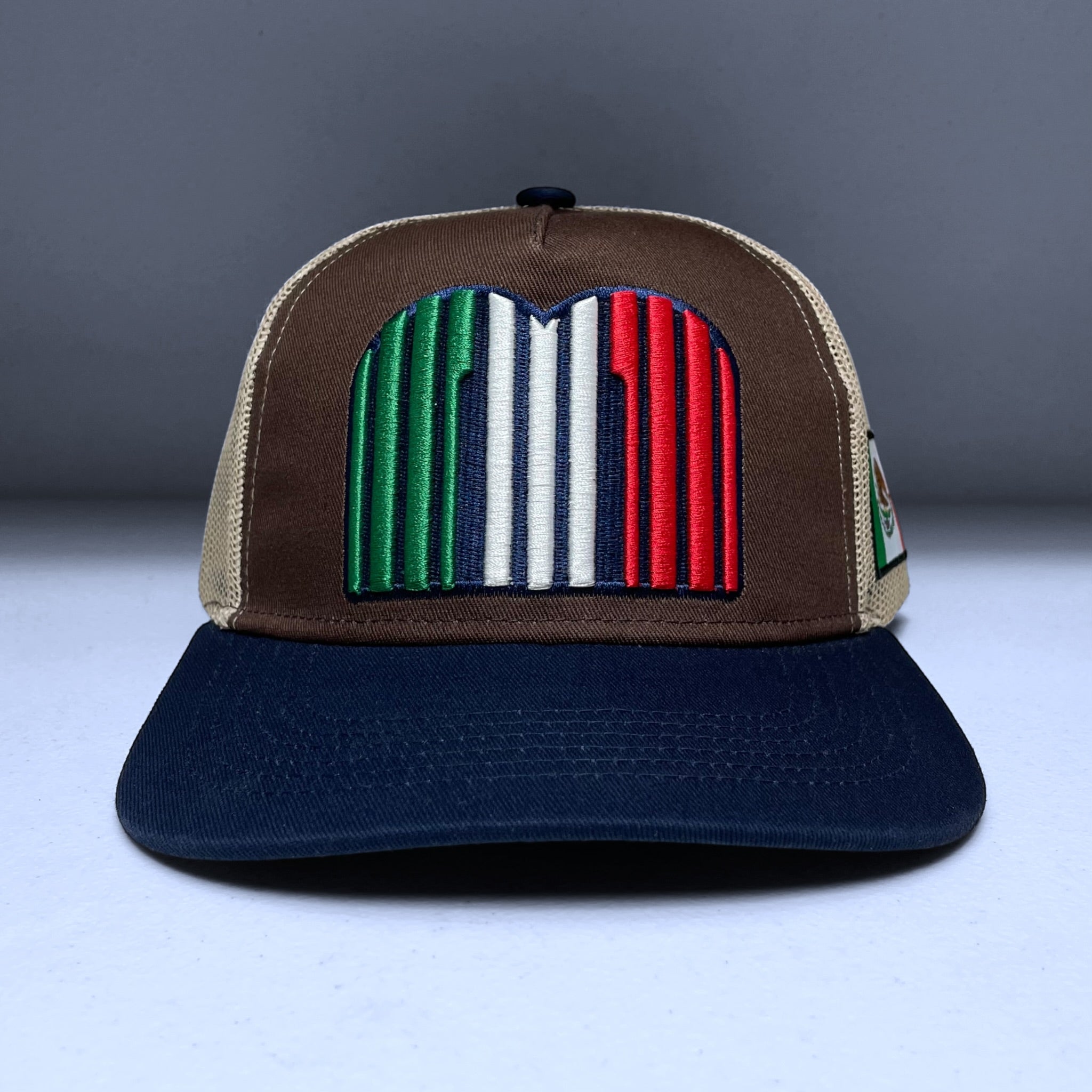 Mexico Flag Embroidered Green Snapback Baseball Cap
