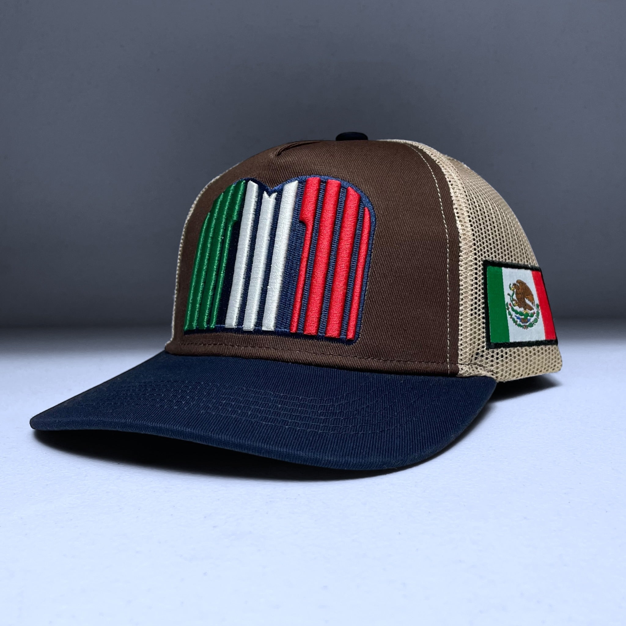 Mexico Flag Embroidered Green Snapback Baseball Cap