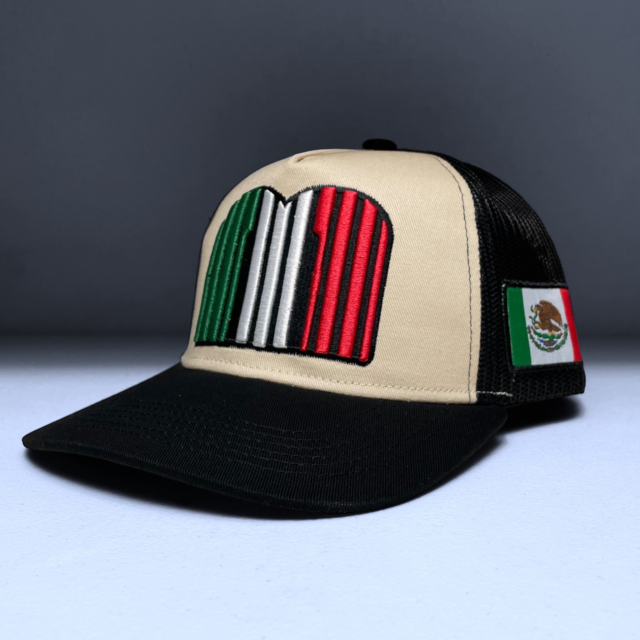 Gorra Snapback Baseball con Bandera de México Bordada Visera Plana