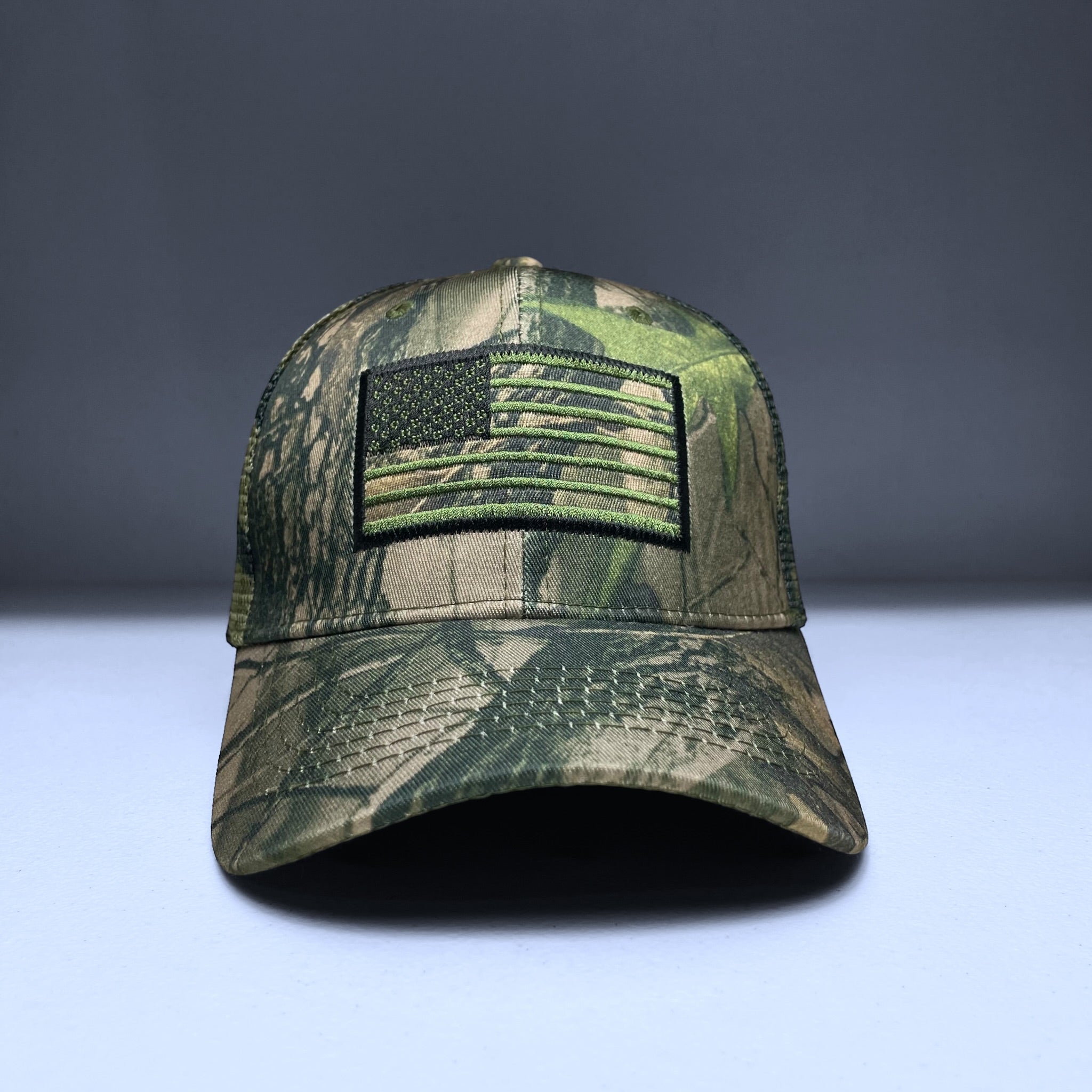 USA Flag Embroidered Camo Mesh Baseball Cap, Snapback, Outdoor, Sport Hat