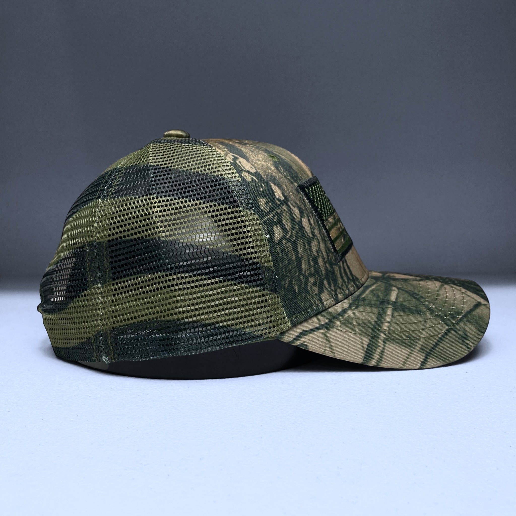 USA Flag Embroidered Camo Mesh Baseball Cap, Snapback, Outdoor, Sport Hat