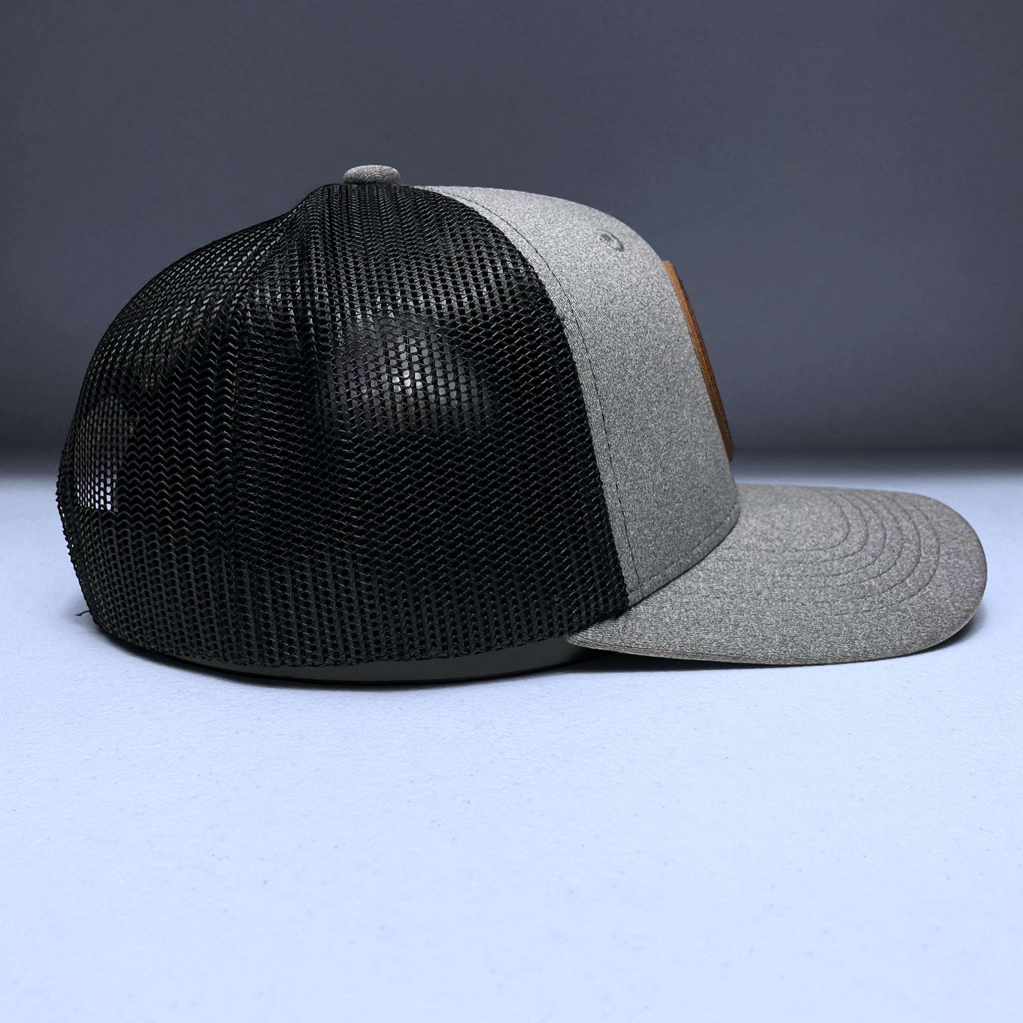 Moose Leather Patch Trucker Hat Snapback Mesh Baseball Cap