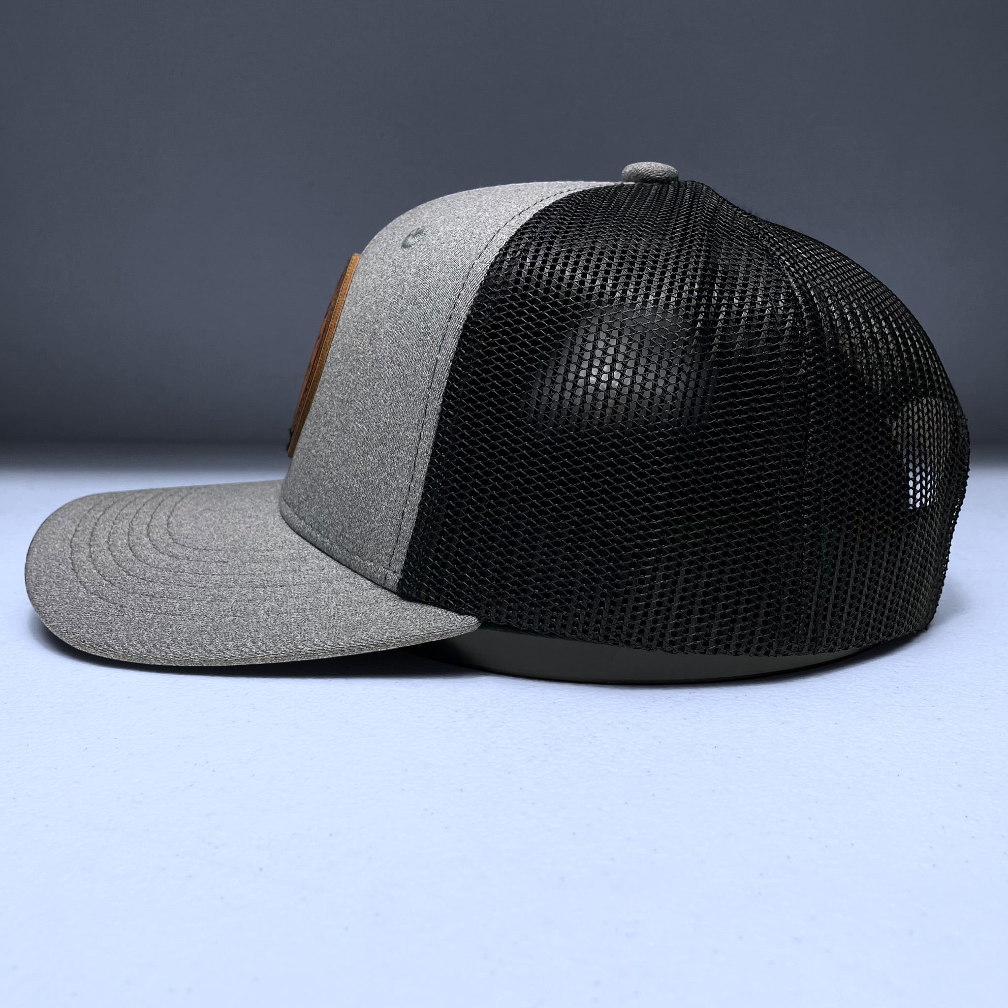 Moose Leather Patch Trucker Hat Snapback Mesh Baseball Cap