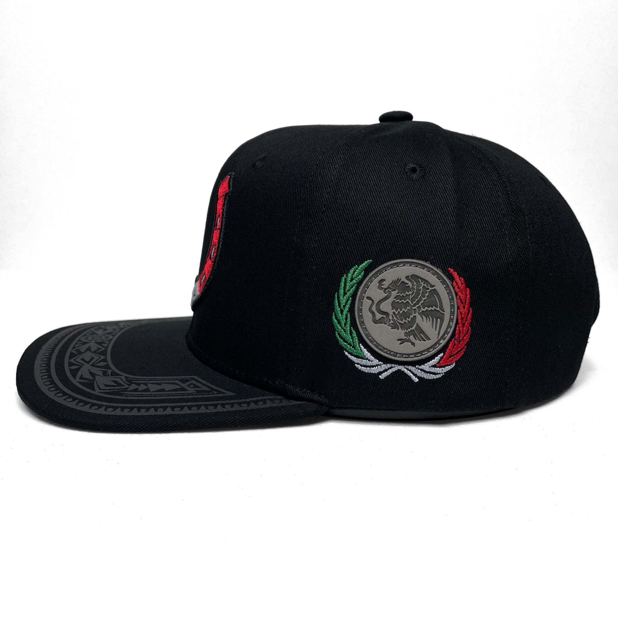 Mexico Flag Horseshoe 3D Embroidered Baseball Cap, Flat Brim, Western Hat
