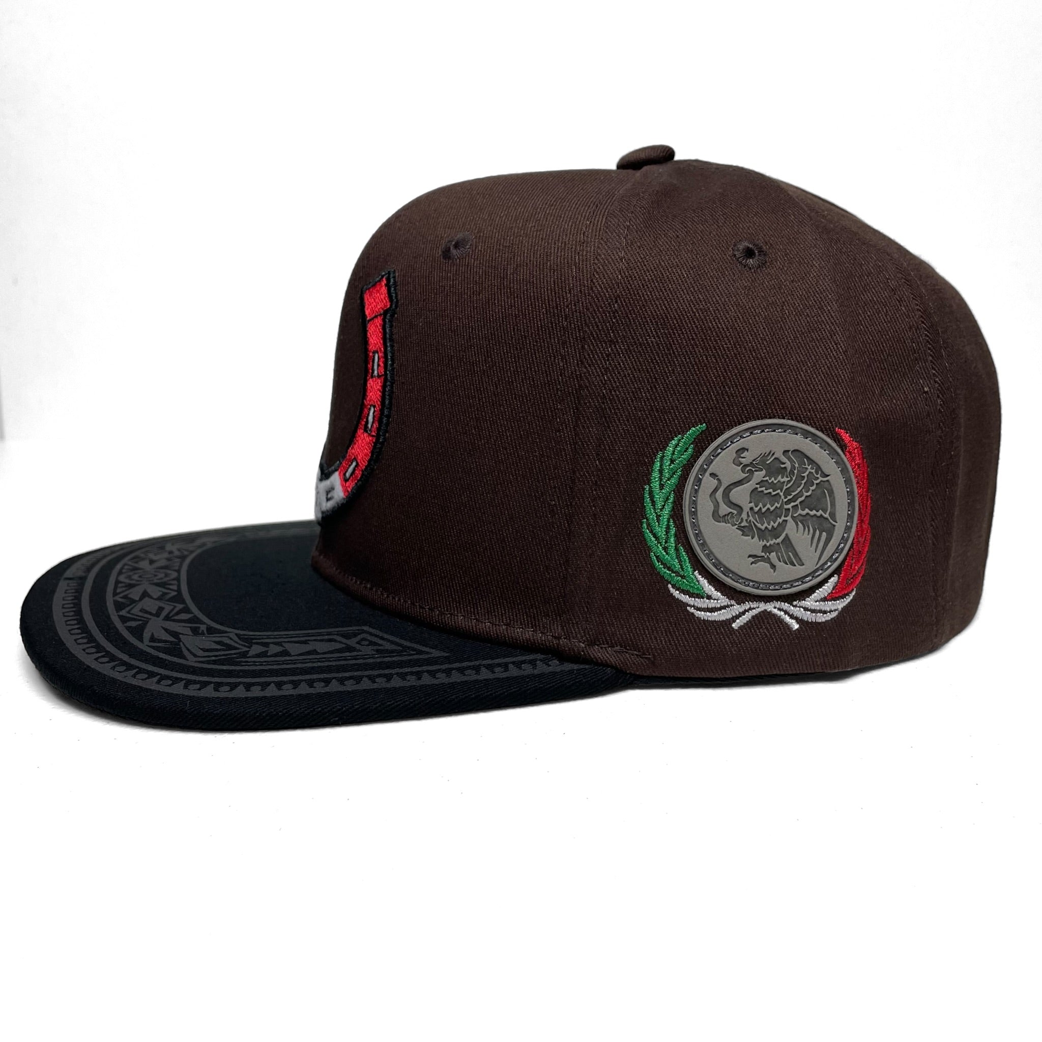 Mexico Flag Horseshoe Embroidered Baseball Cap, Flat Brim, Wester Style