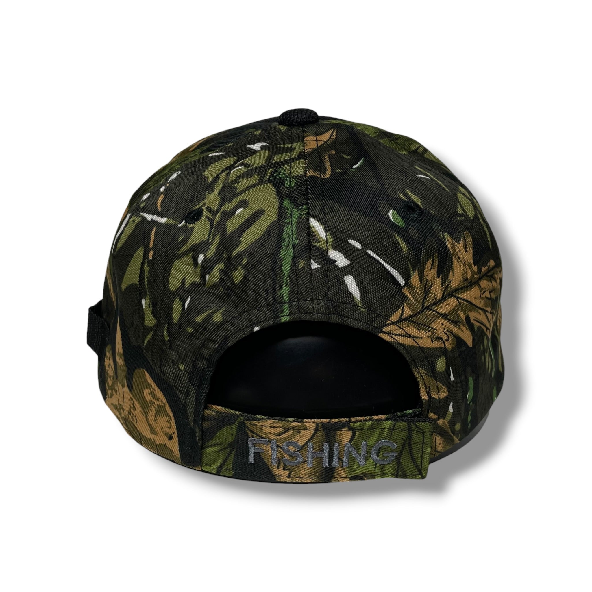 USA Flag Embroidered Camo Baseball Cap, Adjustable Hunting & Fishing Hat