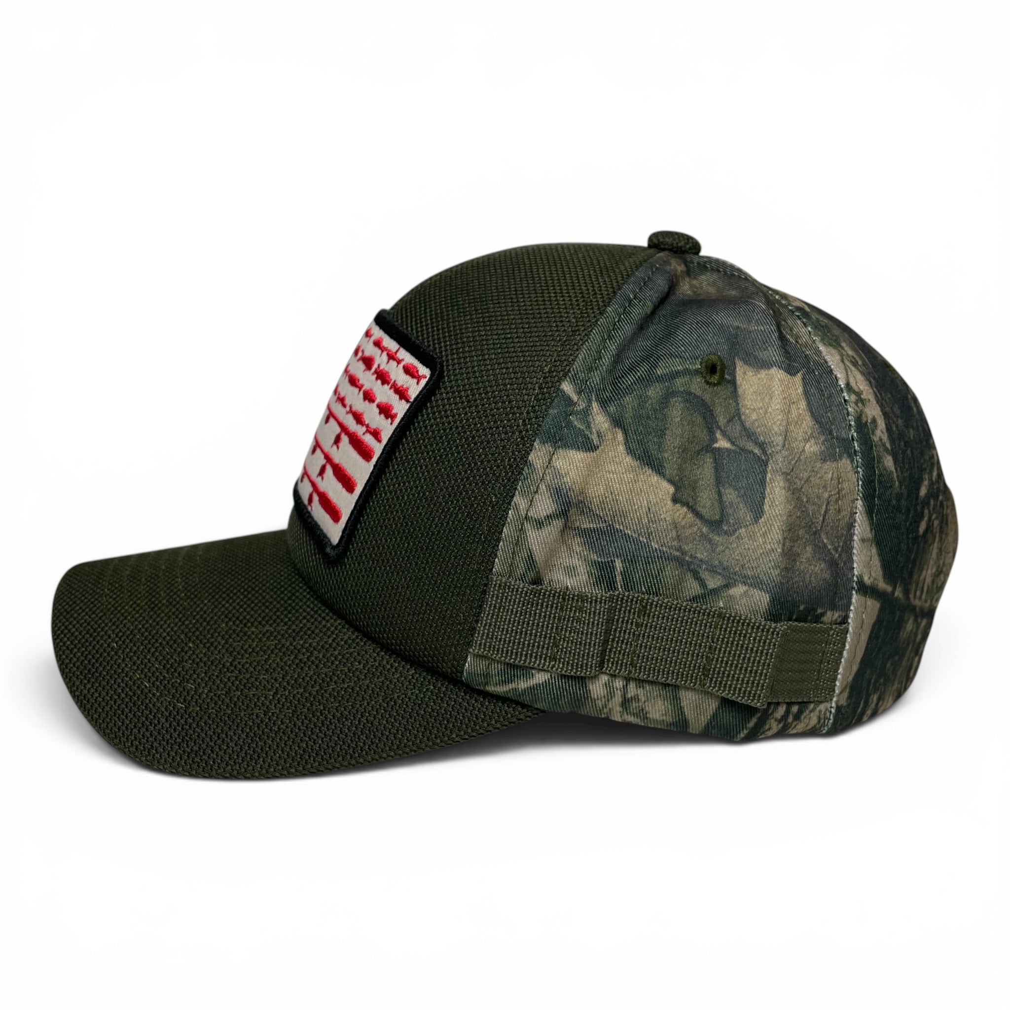 American Flag Embroidered Patch Camo Baseball Cap, Outdoor, Fishing