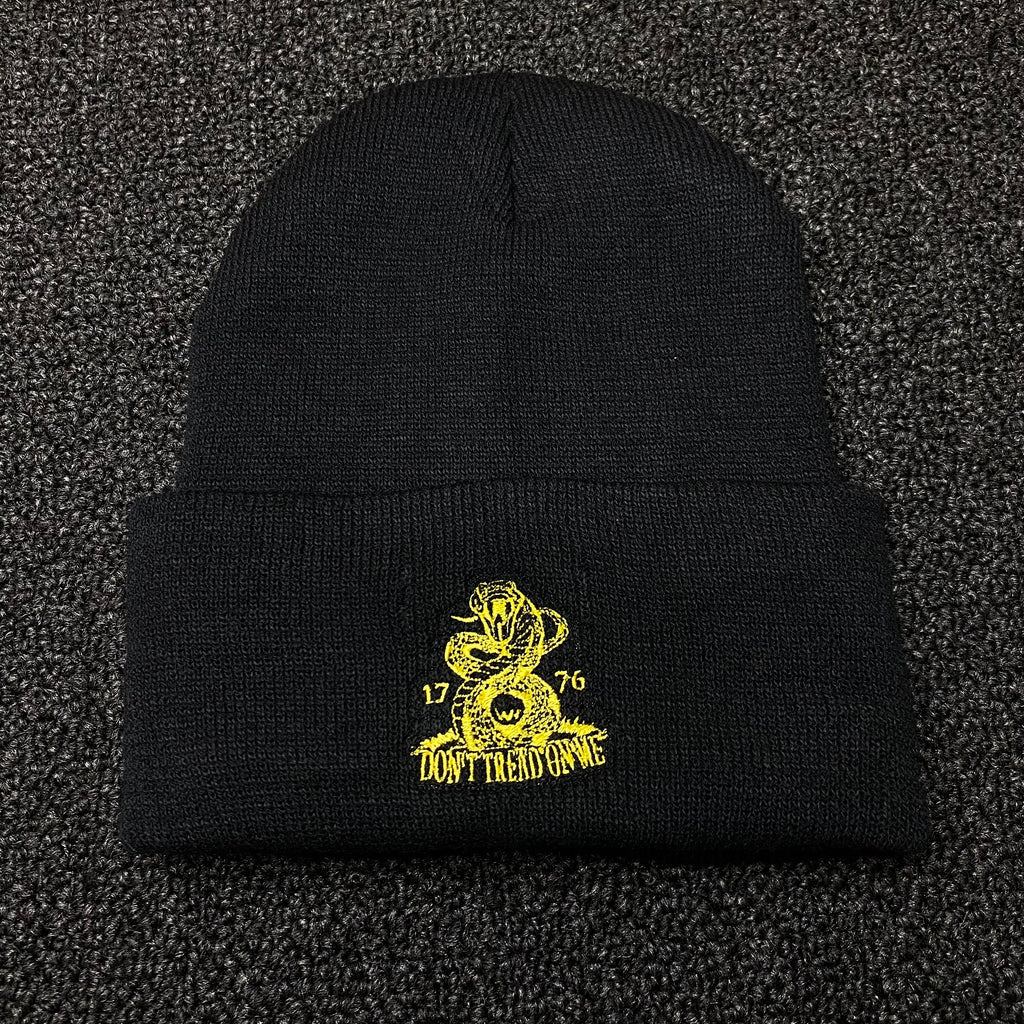 1776 Gadsden Flag Don’t Tread On Me Insulated Winter Beanie Hat Black