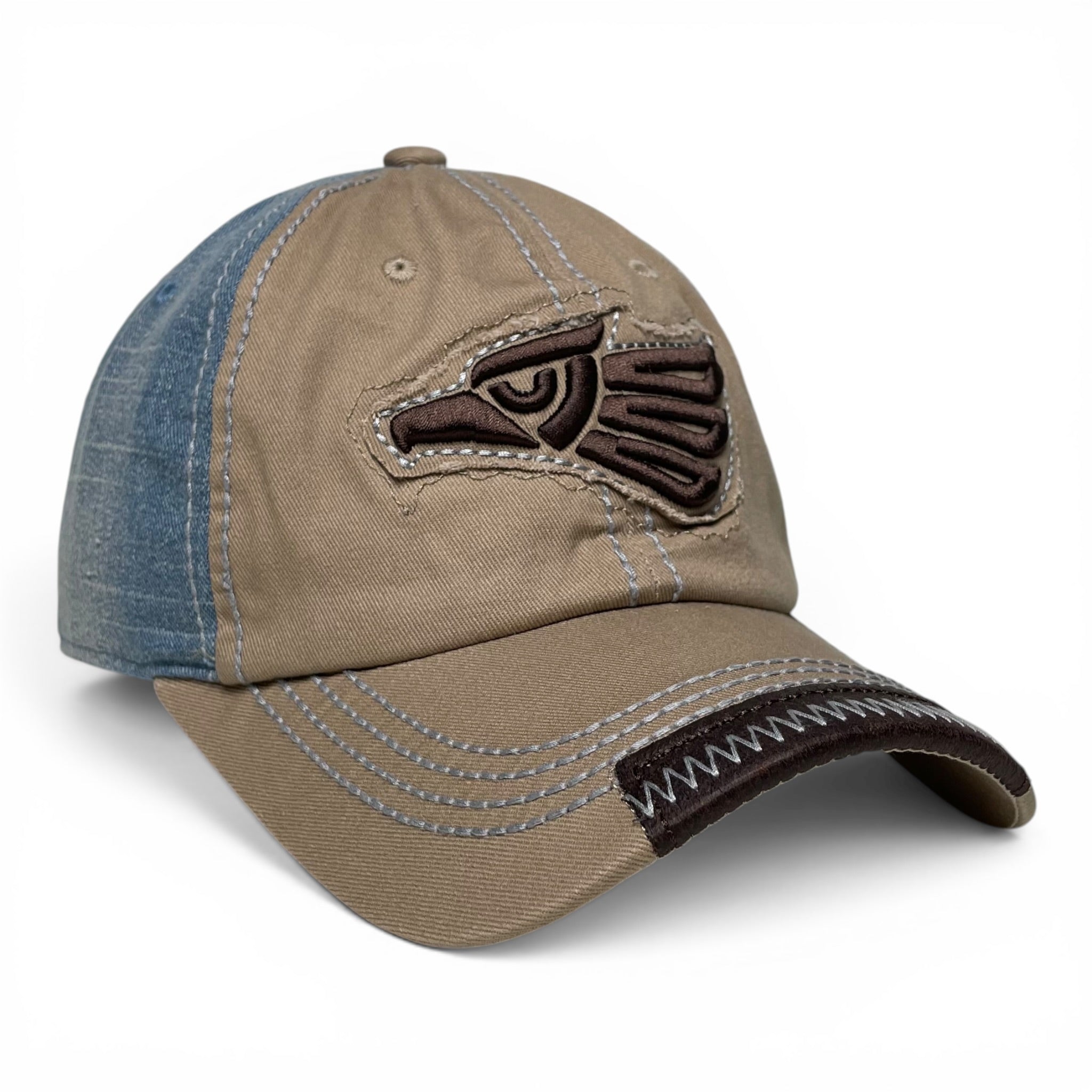 Hecho en Mexico Eagle Embroidered Patch Cap, Adjustable, Curved Visor Hat
