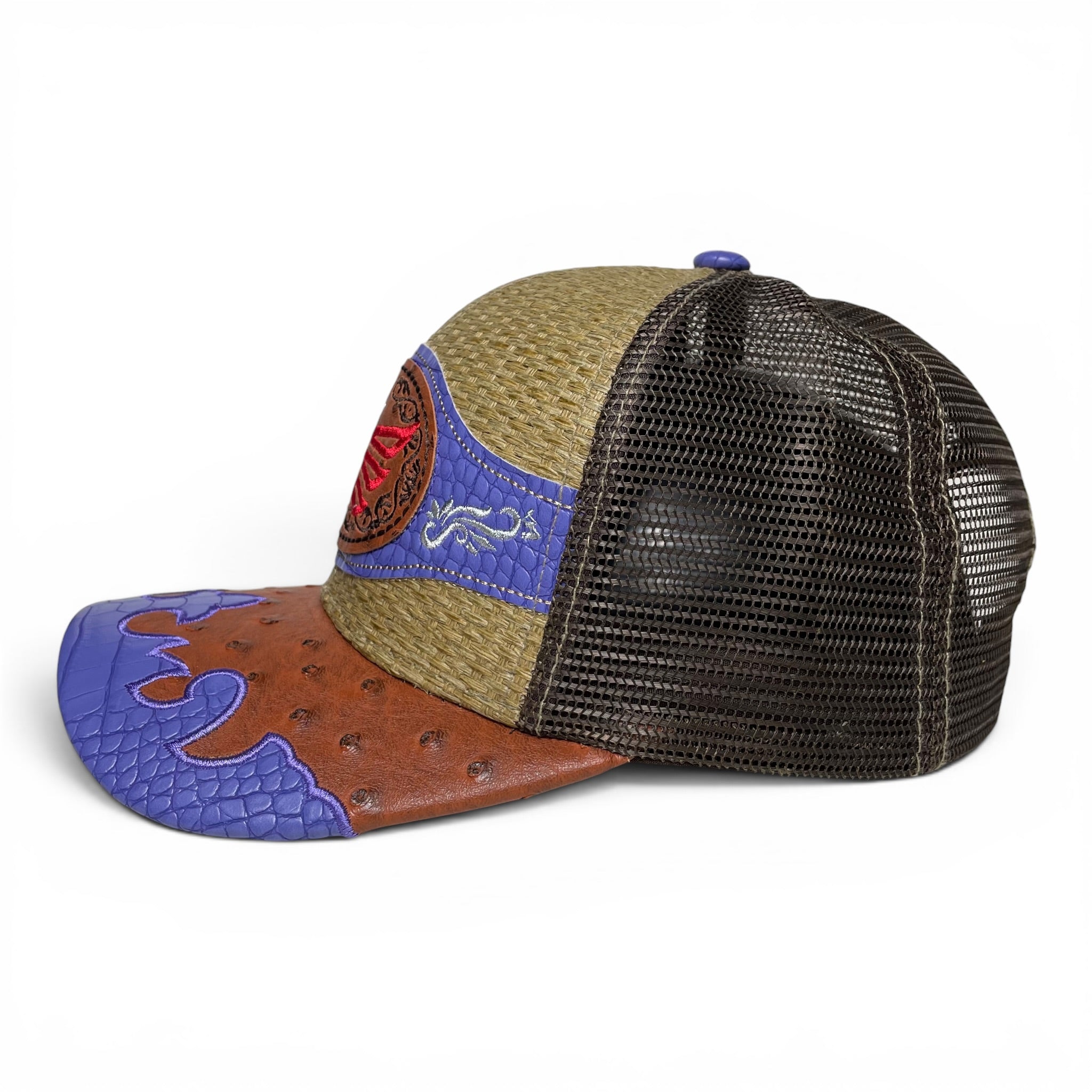 Gorra Vaquera Hecho en México Logo, Águila Bordada, Parche de Cuero