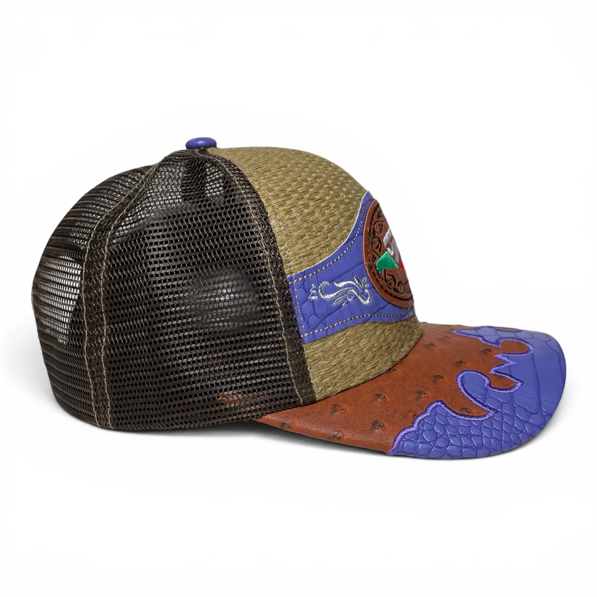 Gorra Vaquera Hecho en México Logo, Águila Bordada, Parche de Cuero