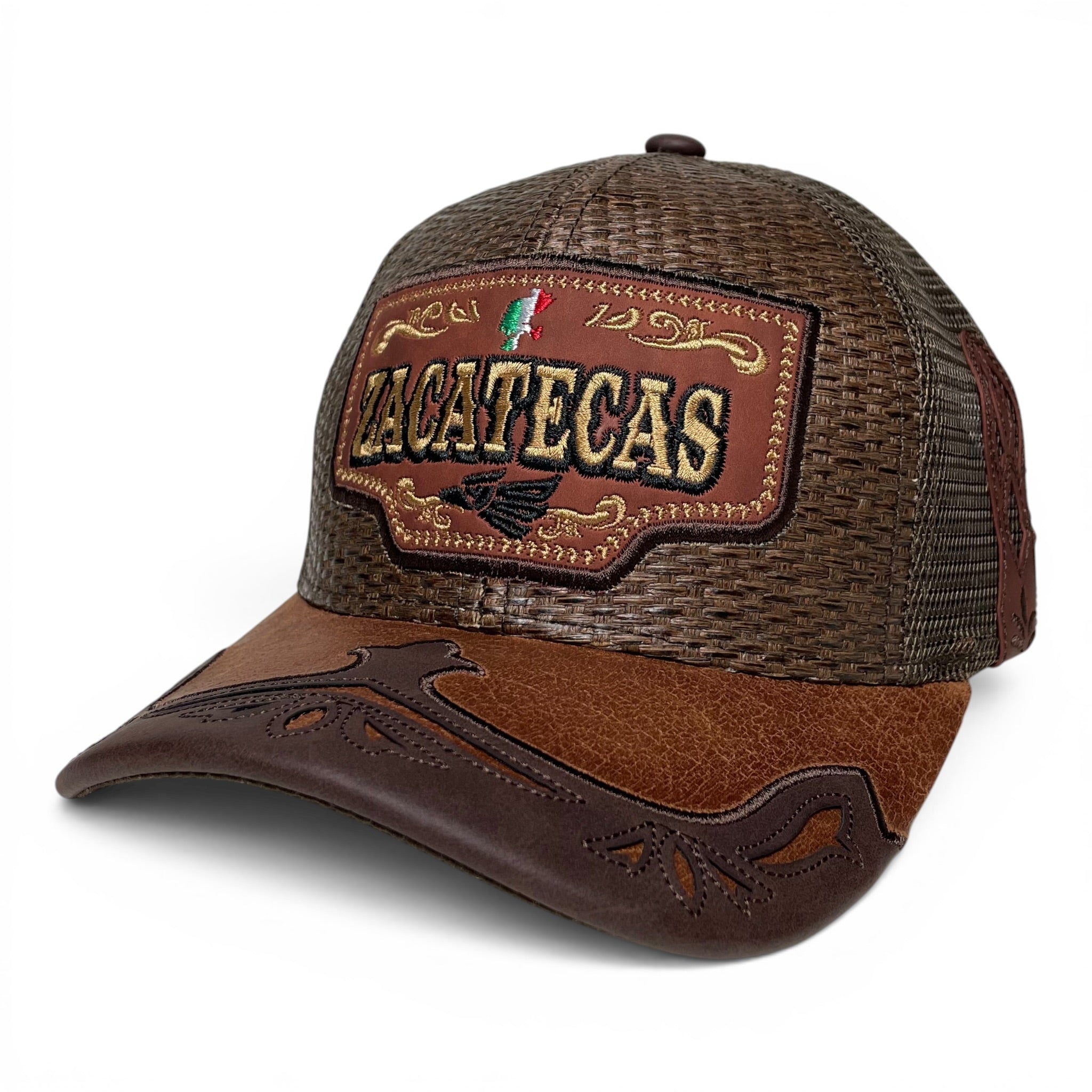 Zacatecas Mexico Straw Snapback Hat, Western, Rodeo Baseball Cap