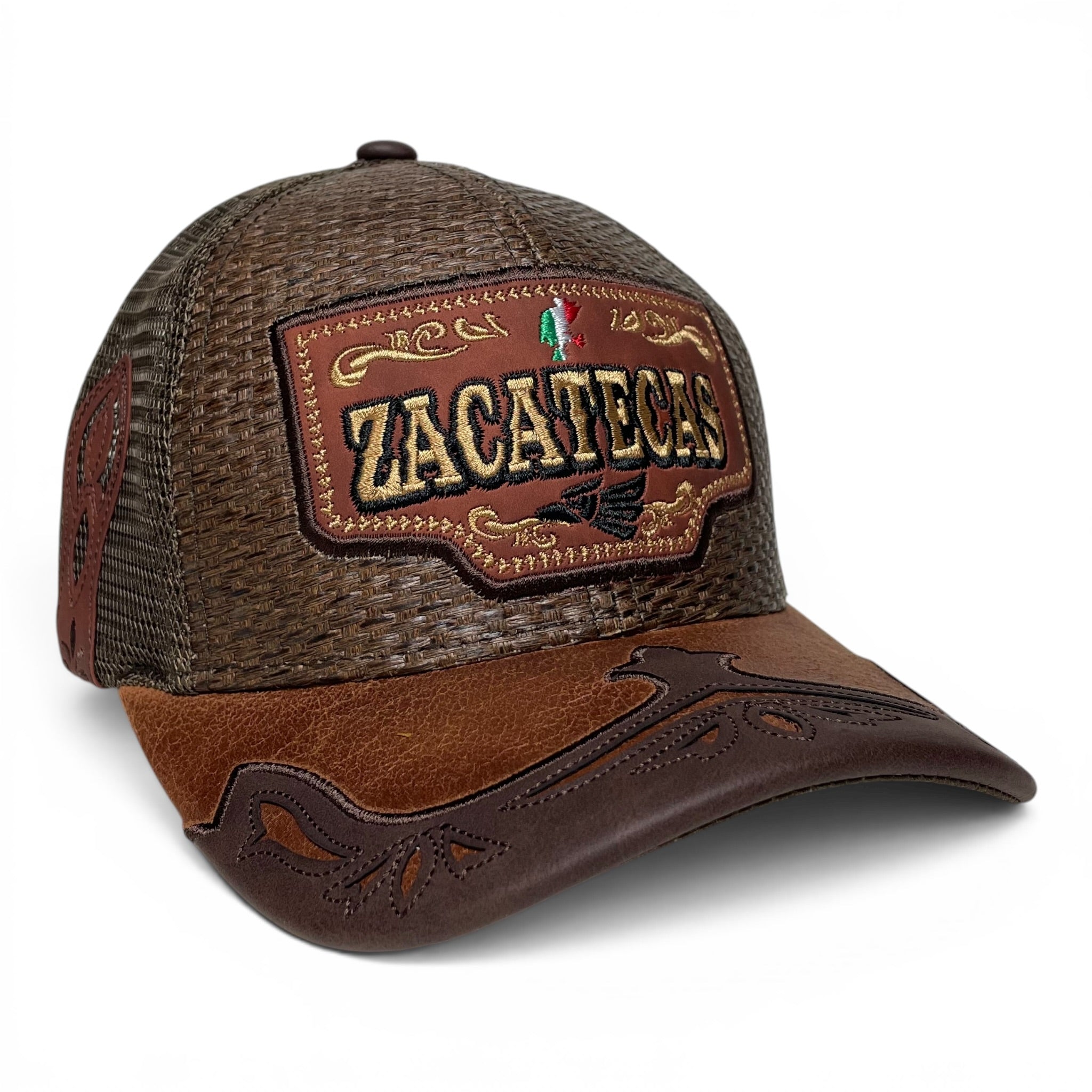 Zacatecas Mexico Straw Snapback Hat, Western, Rodeo Baseball Cap