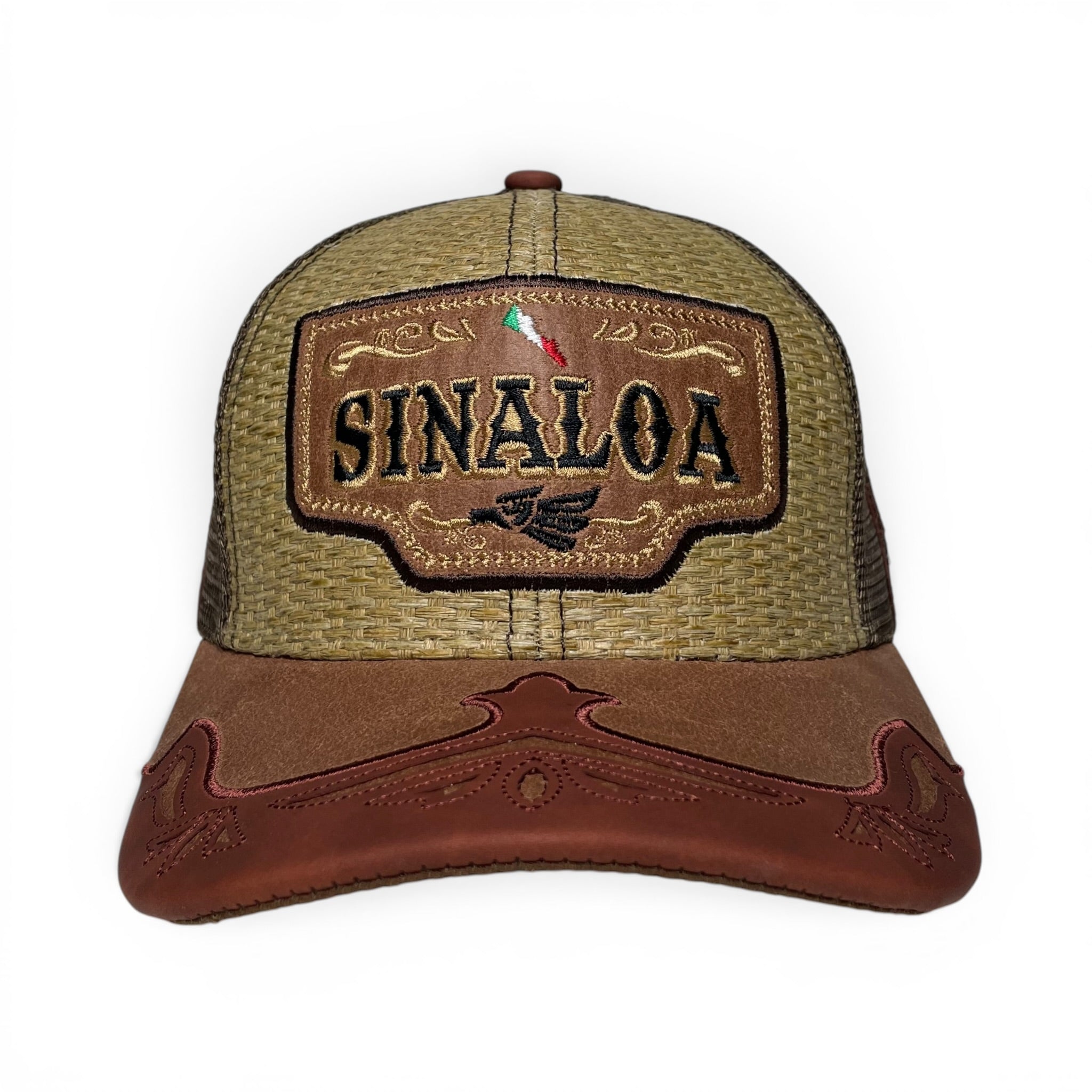 Sinaloa Mexico Straw Snapback Hat, Western Style Baseball Cap