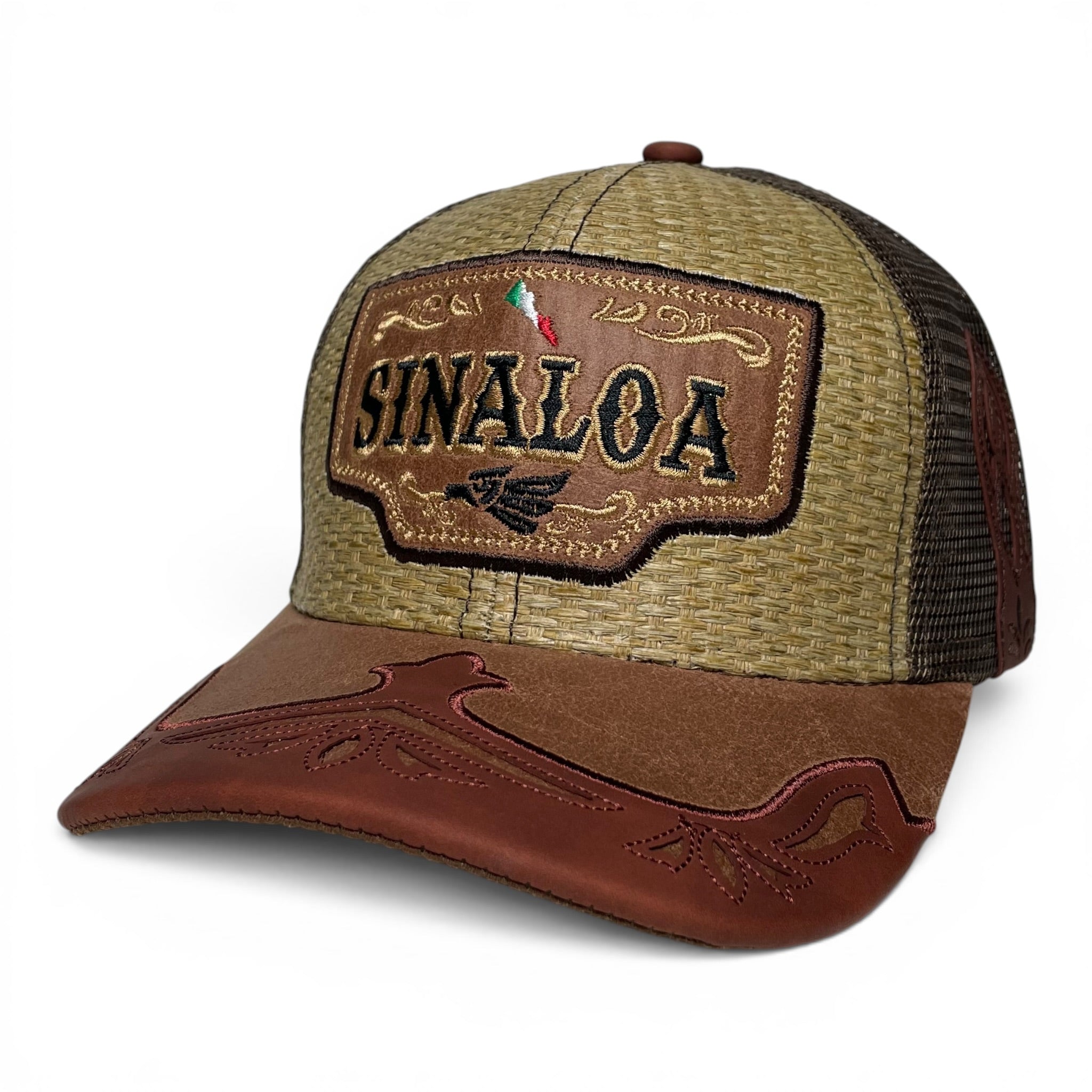 Sinaloa Mexico Straw Snapback Hat, Western Style Baseball Cap