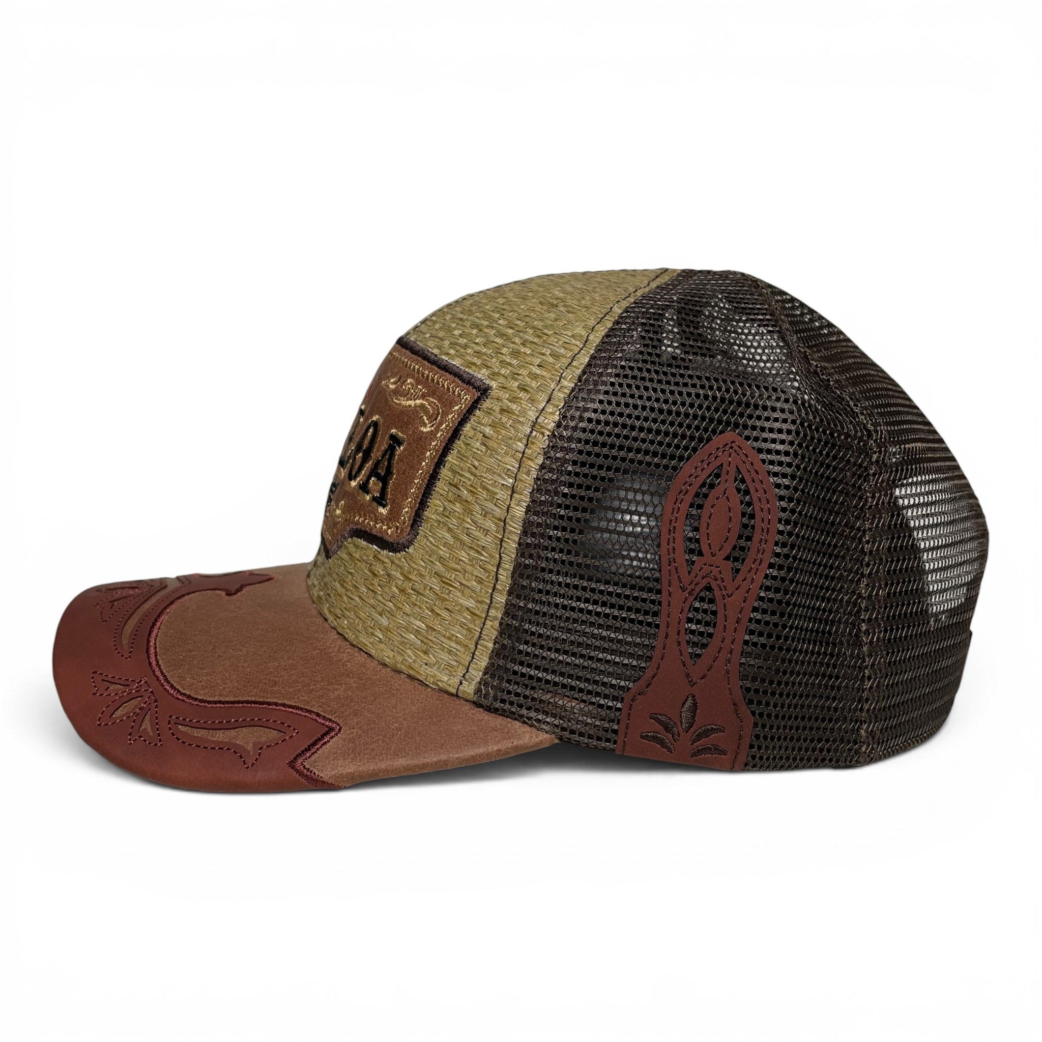 Sinaloa Mexico Straw Snapback Hat, Western Style Baseball Cap