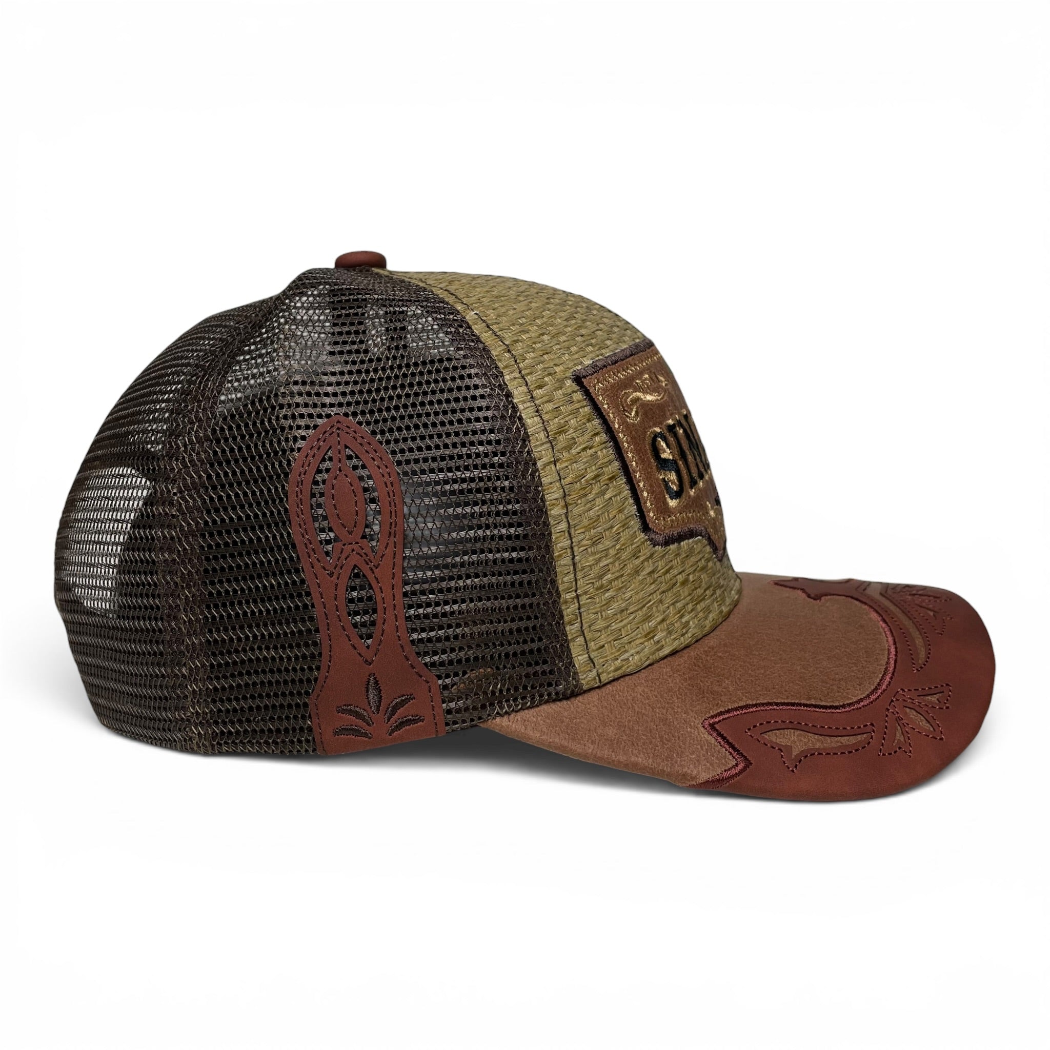 Sinaloa Mexico Straw Snapback Hat, Western Style Baseball Cap