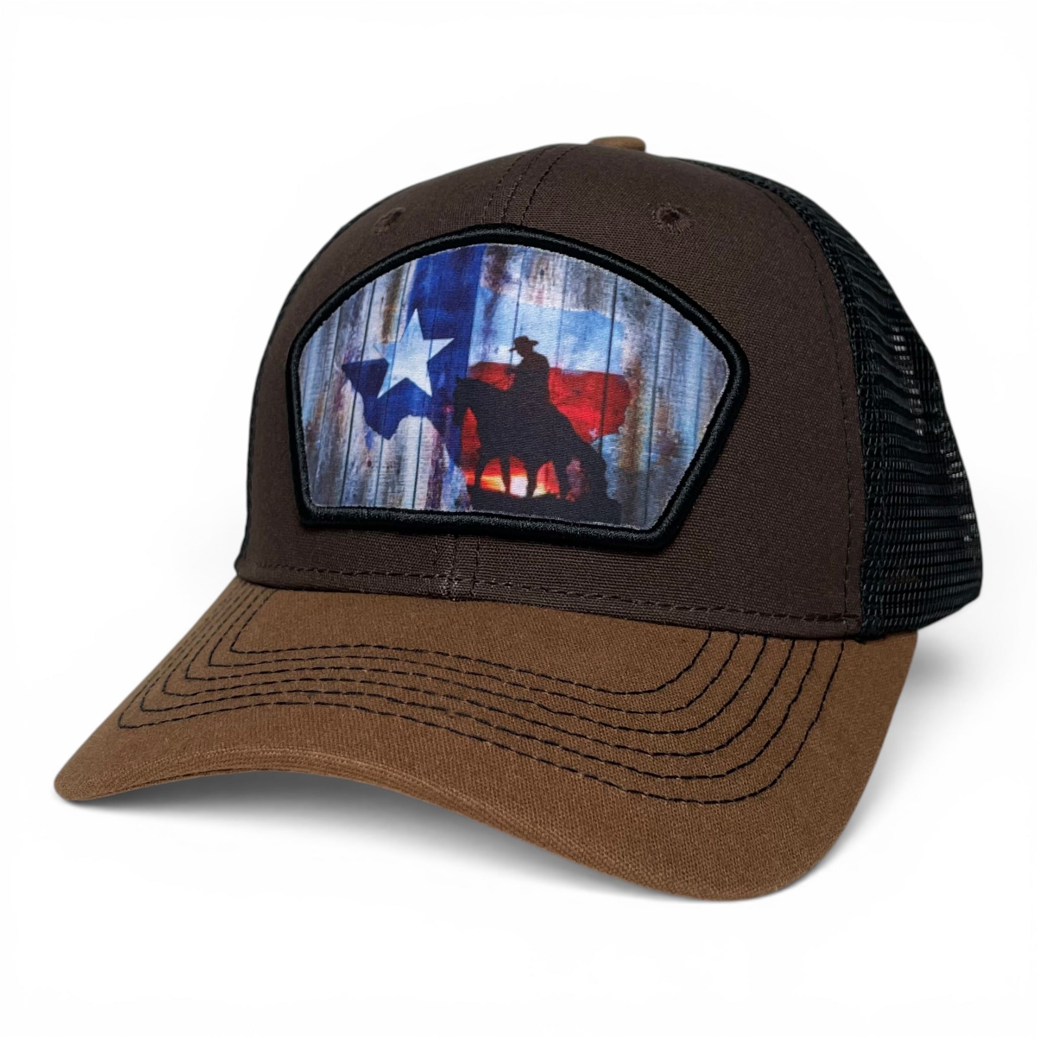 Lone Star State Texas Flag Snapback Baseball Cap, Cowboy, Horse, Rodeo