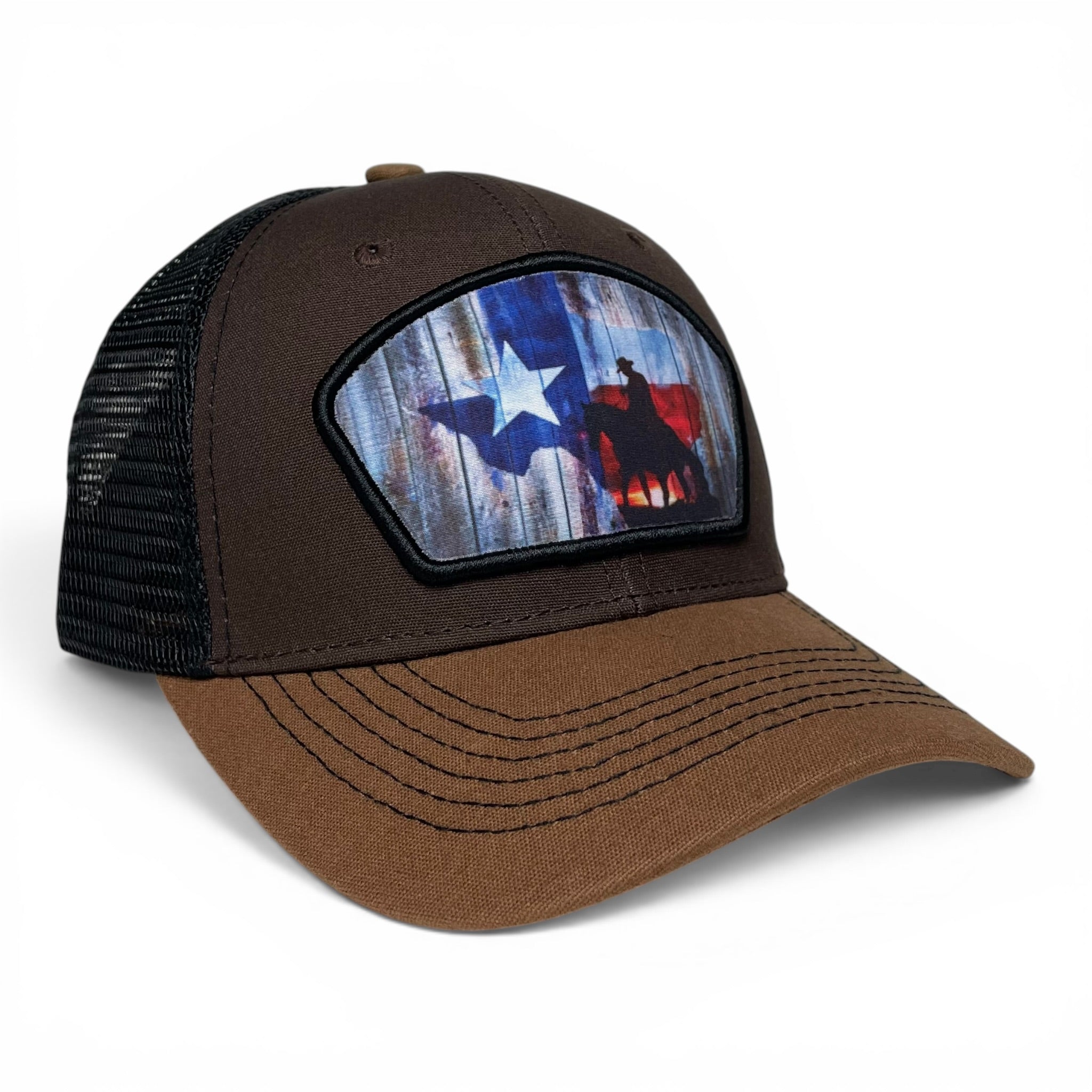 Lone Star State Texas Flag Snapback Baseball Cap, Cowboy, Horse, Rodeo