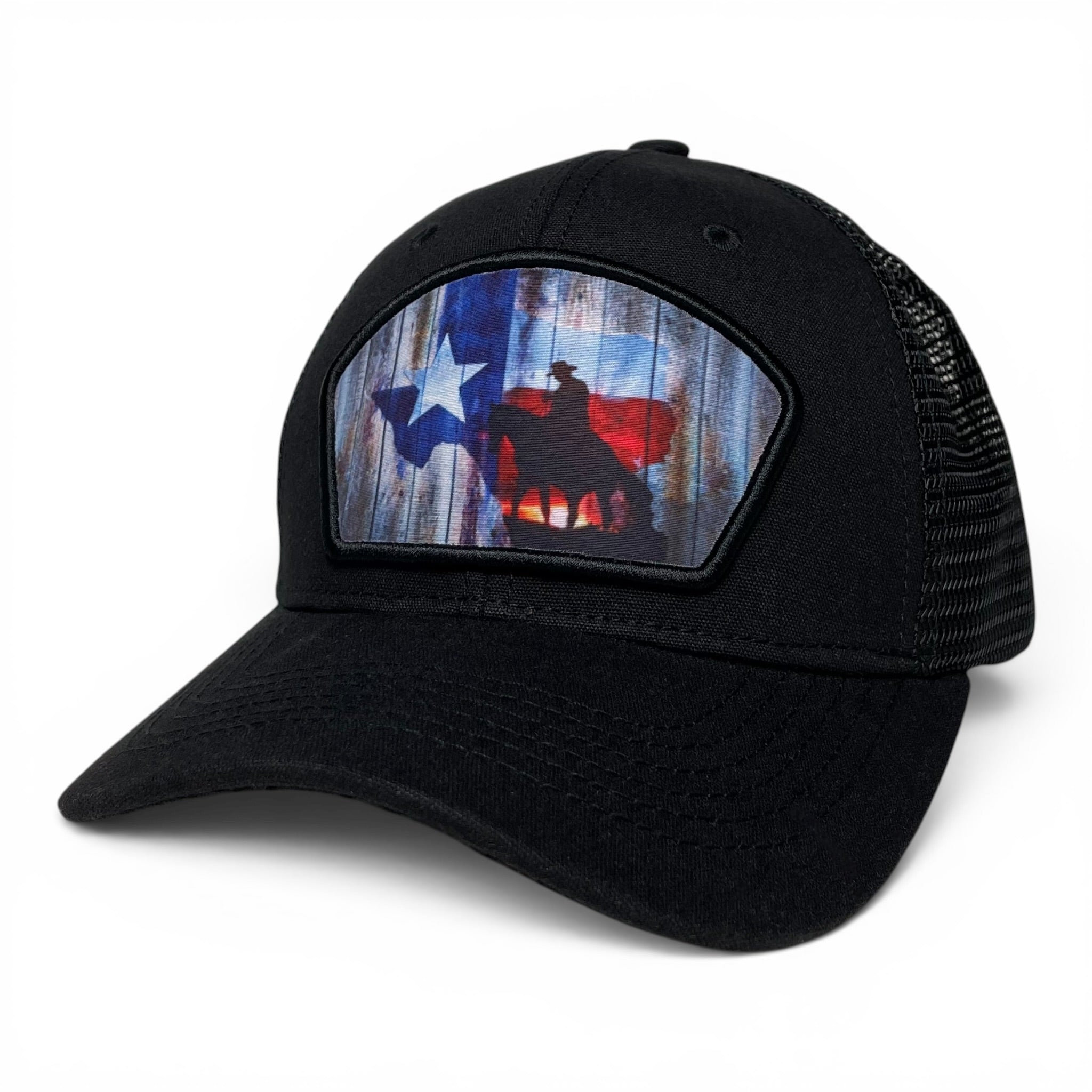 Lone Star State Texas Flag Snapback Baseball Cap, Mesh, Rodeo Style