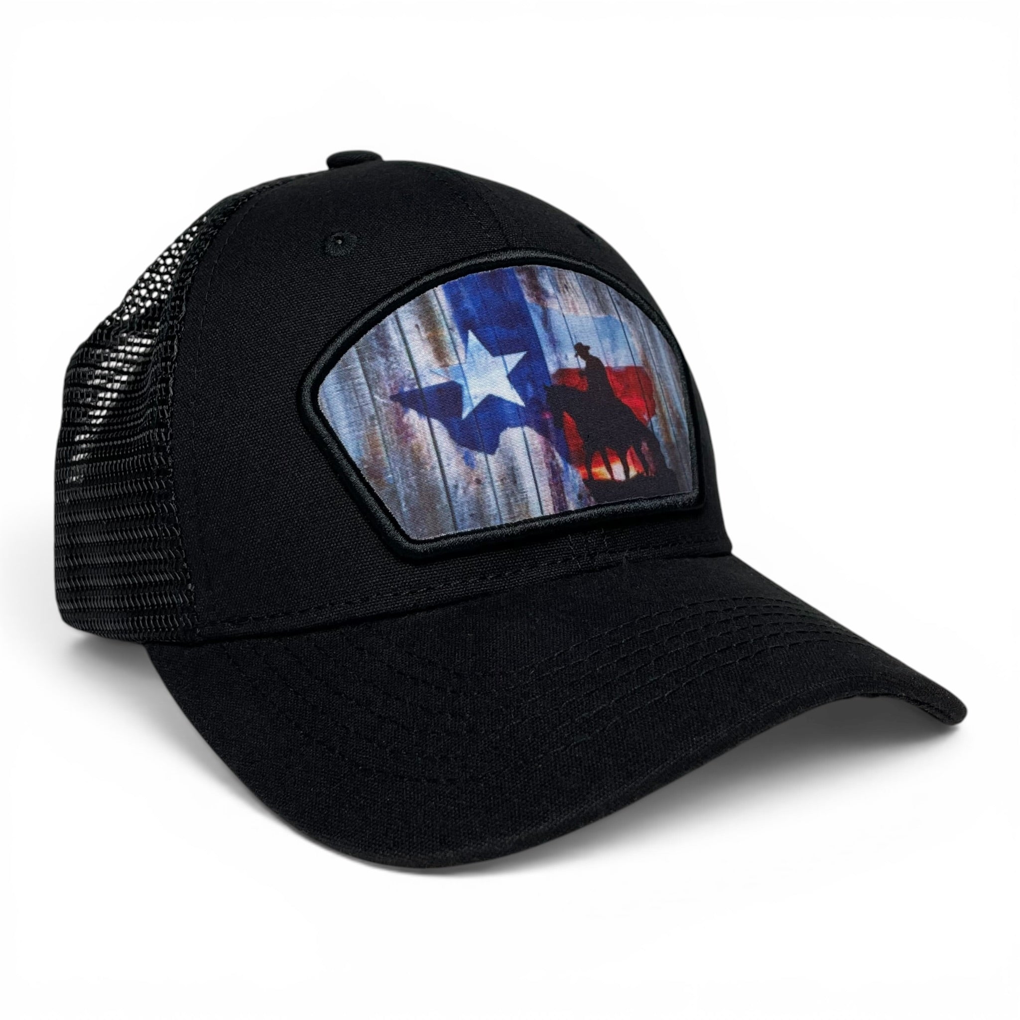 Lone Star State Texas Flag Snapback Baseball Cap, Mesh, Rodeo Style