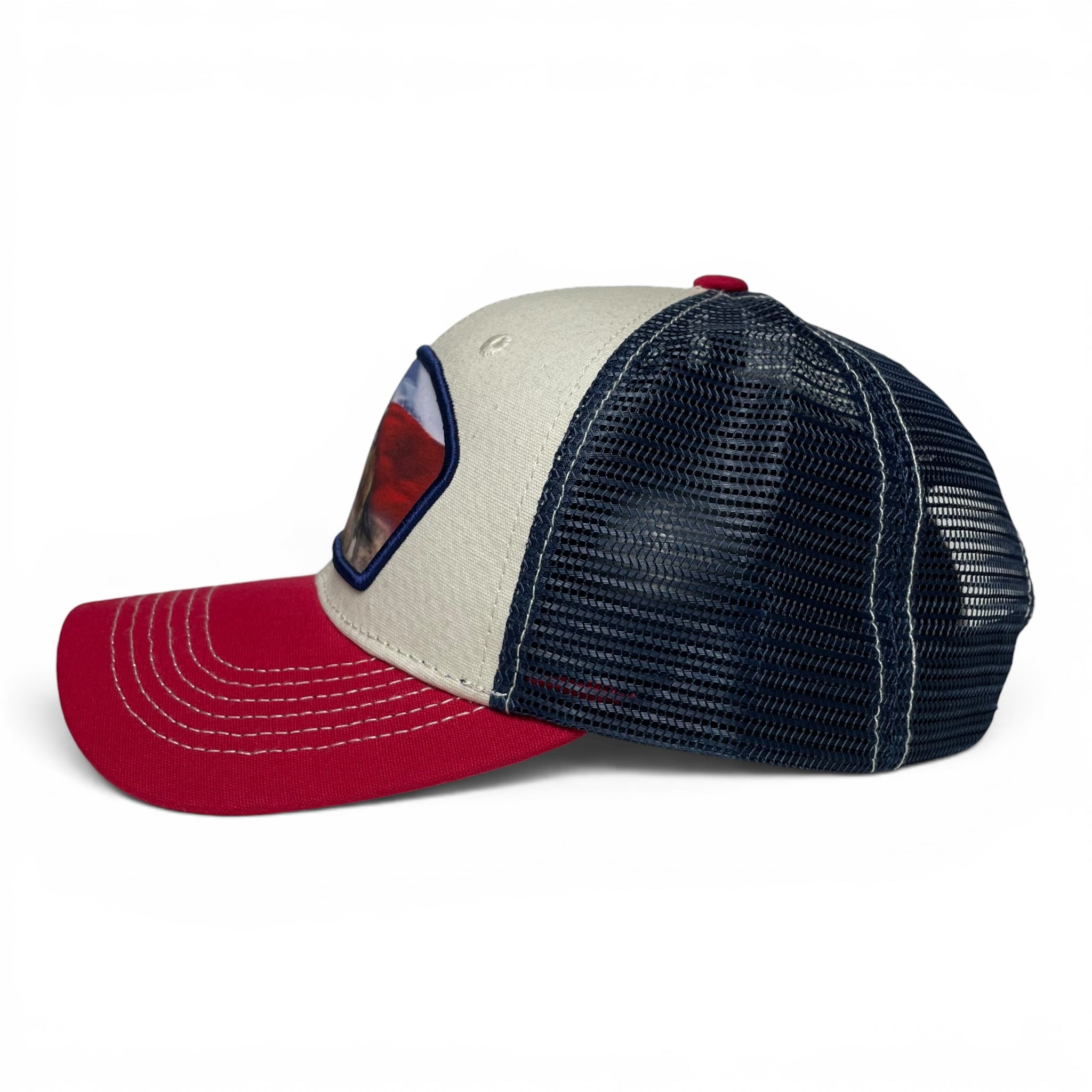 Texas Flag Cowboy Bucking Bronco Horse Snapback Cap, Rodeo Style