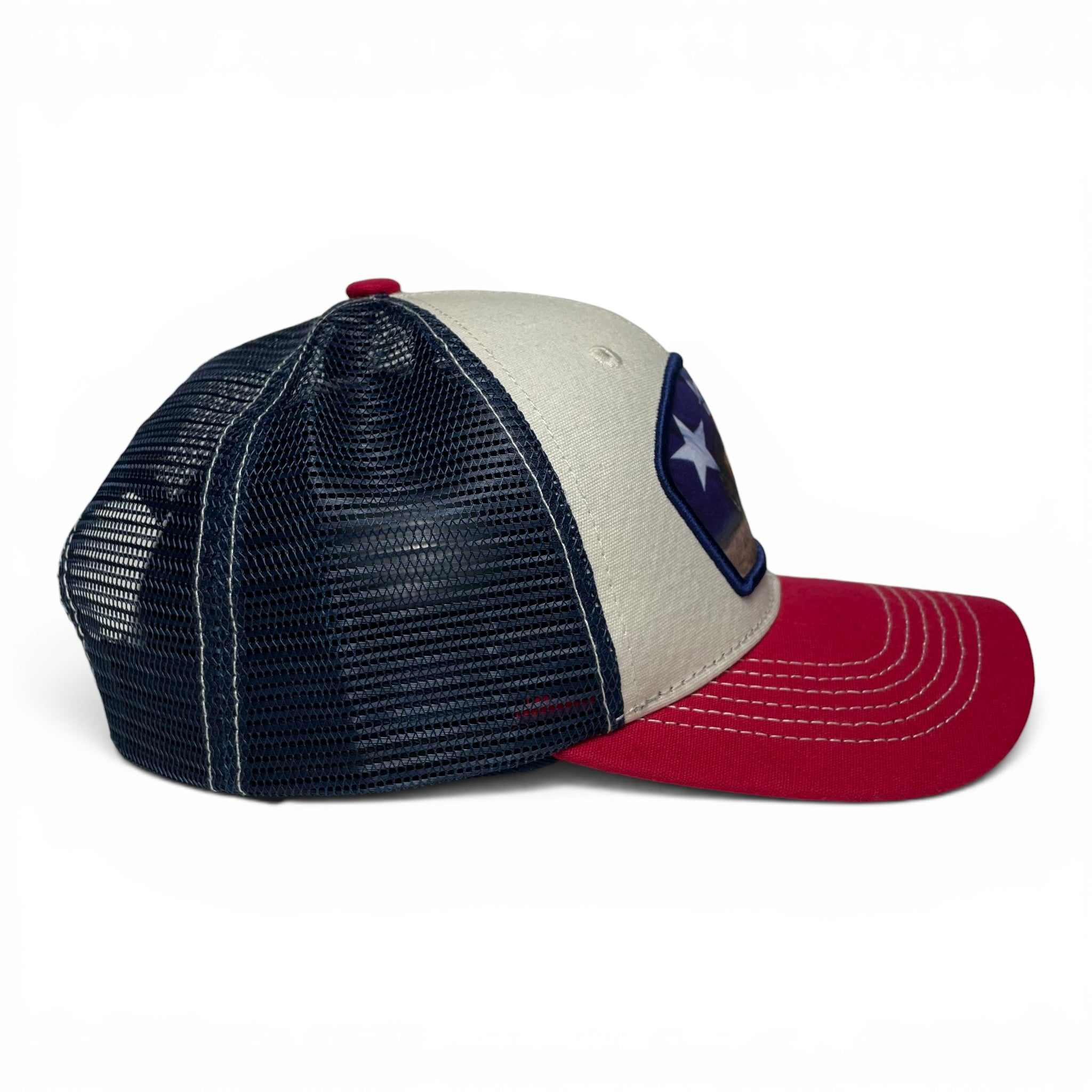 Texas Flag Cowboy Bucking Bronco Horse Snapback Cap, Rodeo Style