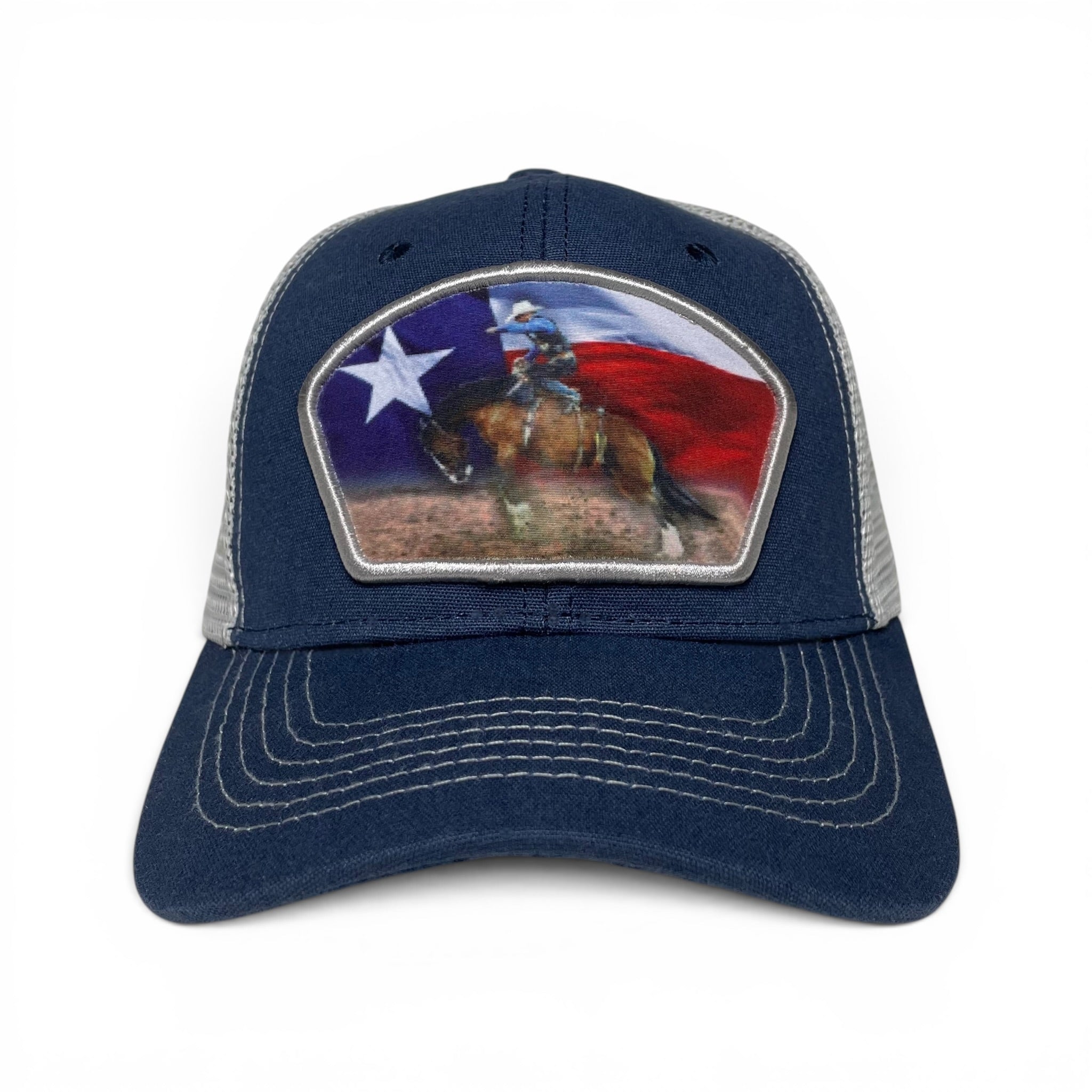 Texas Flag Rodeo Snapback Baseball Cap, Cowboy, Bucking Bronco
