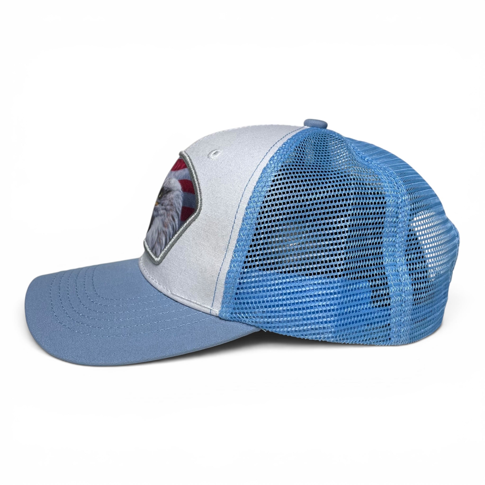 USA Eagle American Flag Patch Snapback Cap, Mesh back, Patriotic Hat