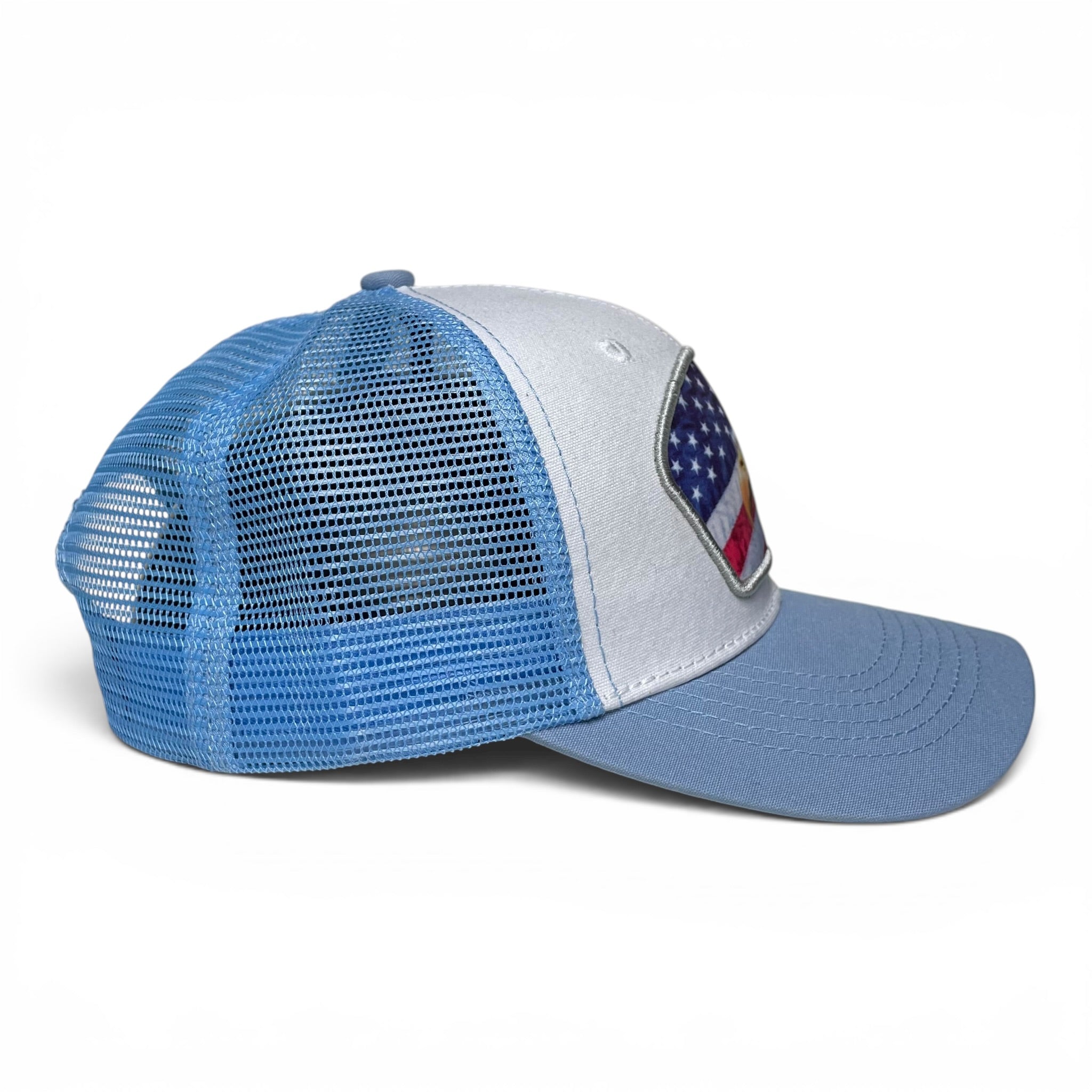 USA Eagle American Flag Patch Snapback Cap, Mesh back, Patriotic Hat
